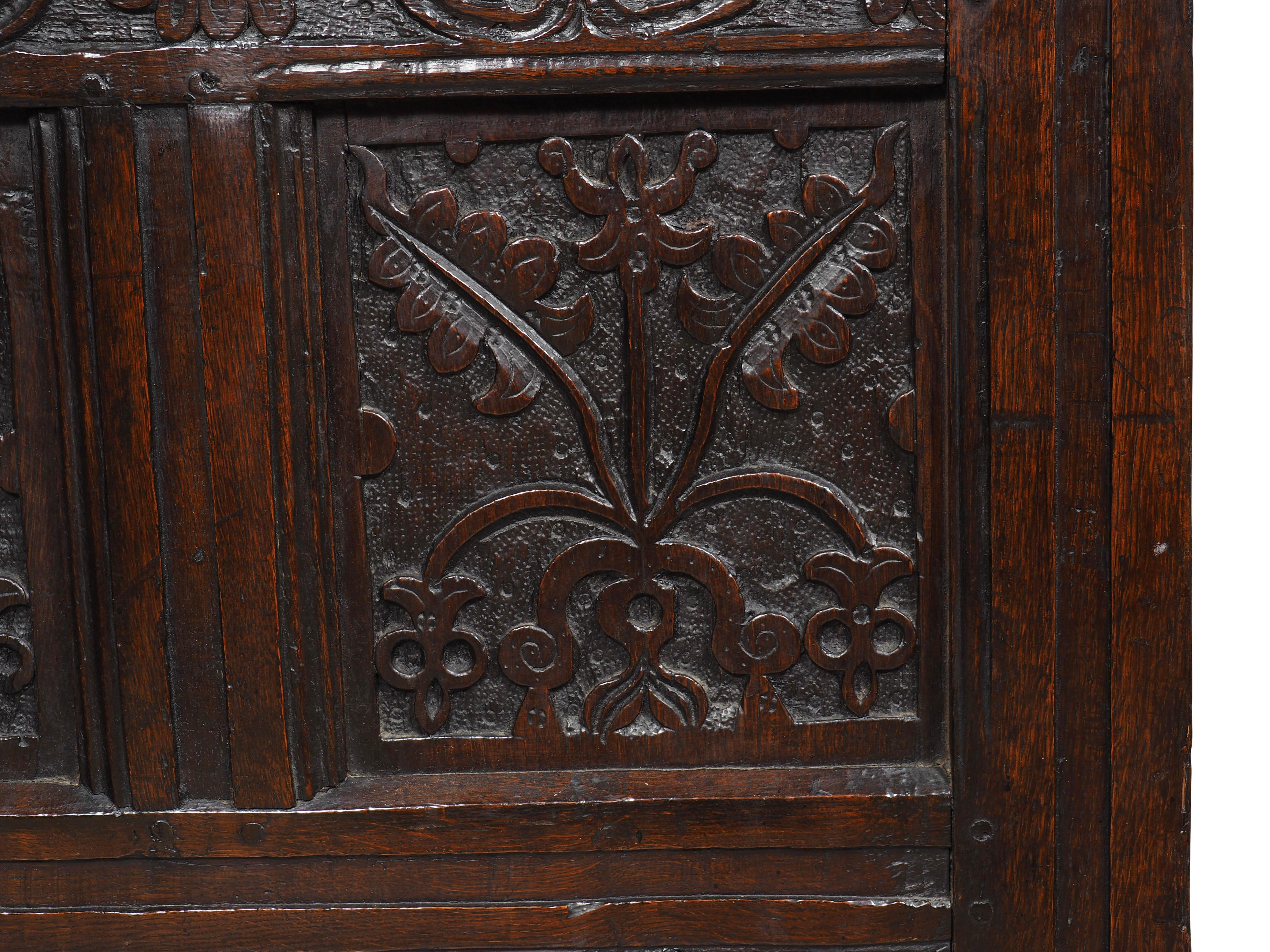 Jacobean Oak Coffer For Sale 9