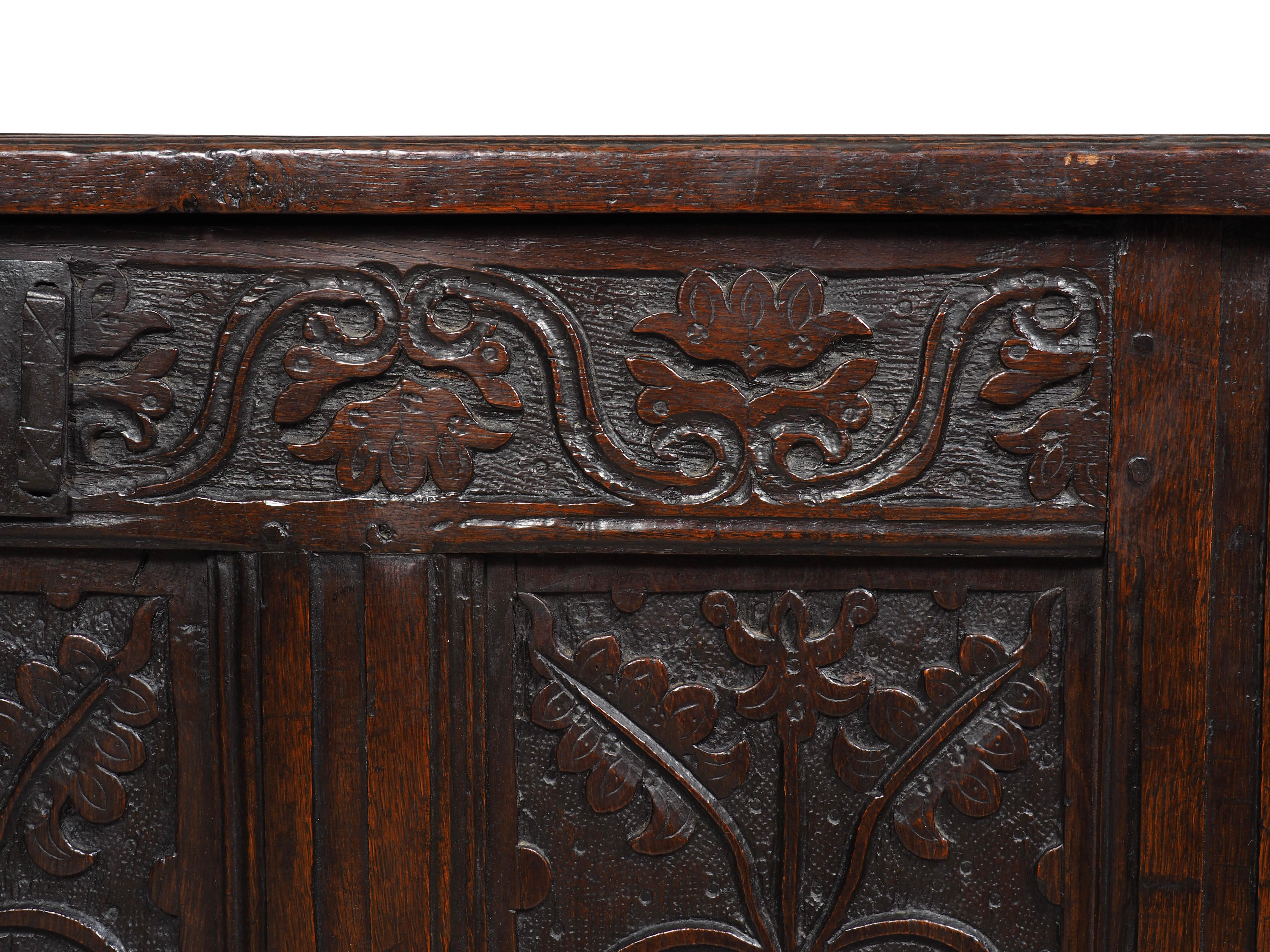 Jacobean Oak Coffer For Sale 10