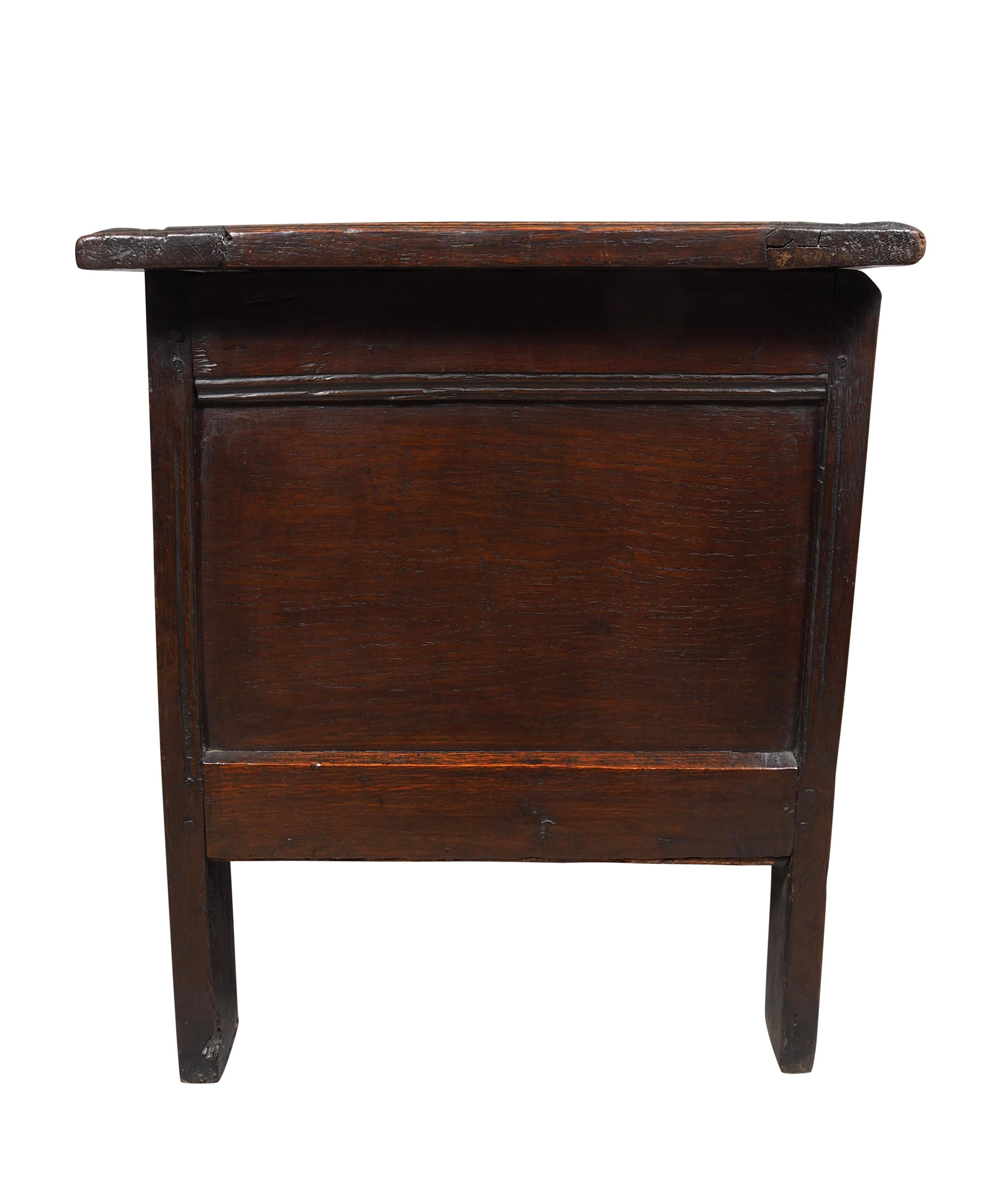 Iron Jacobean Oak Coffer For Sale