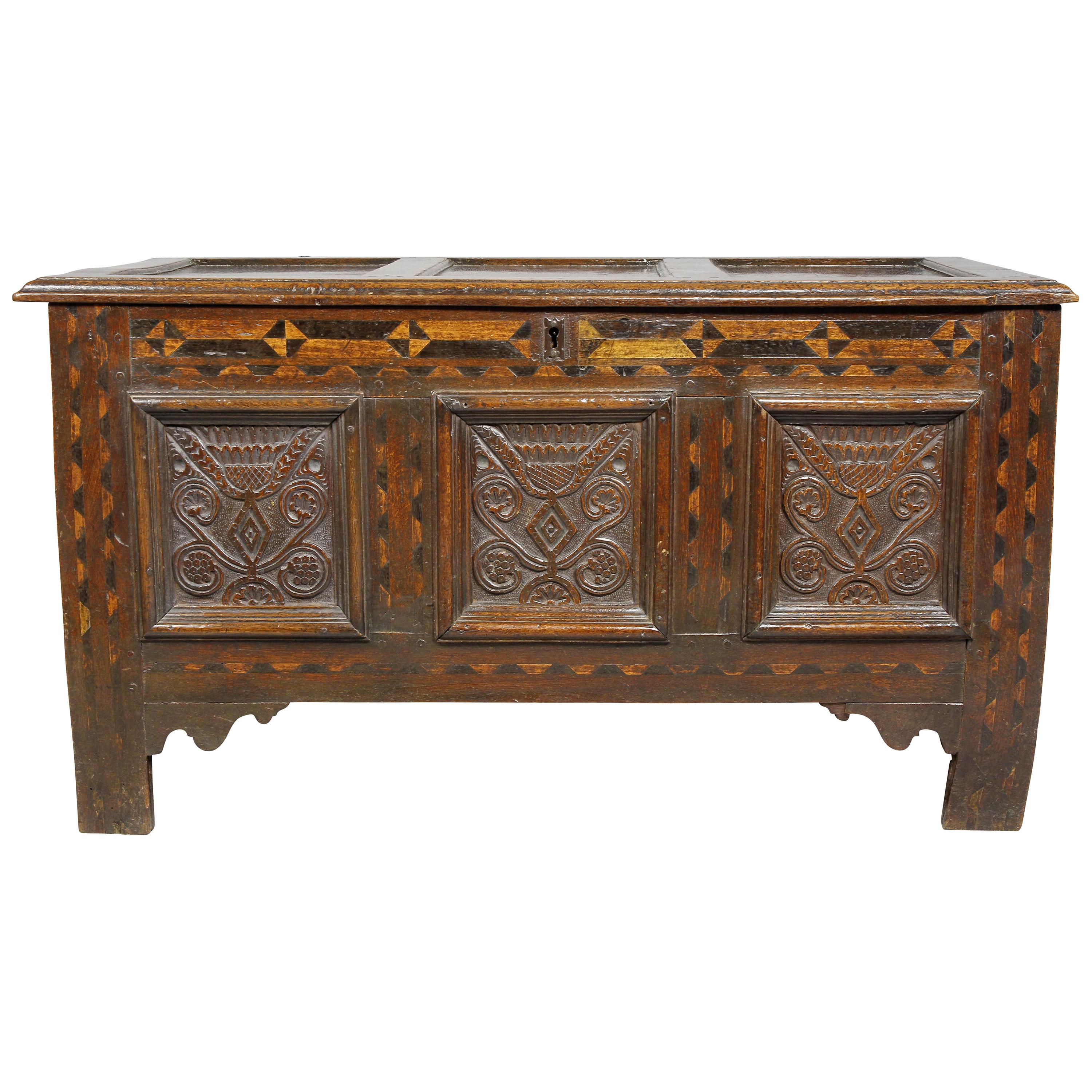 Jacobean Oak Coffer For Sale