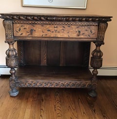 Jacobean Oak Court Cabinet Base