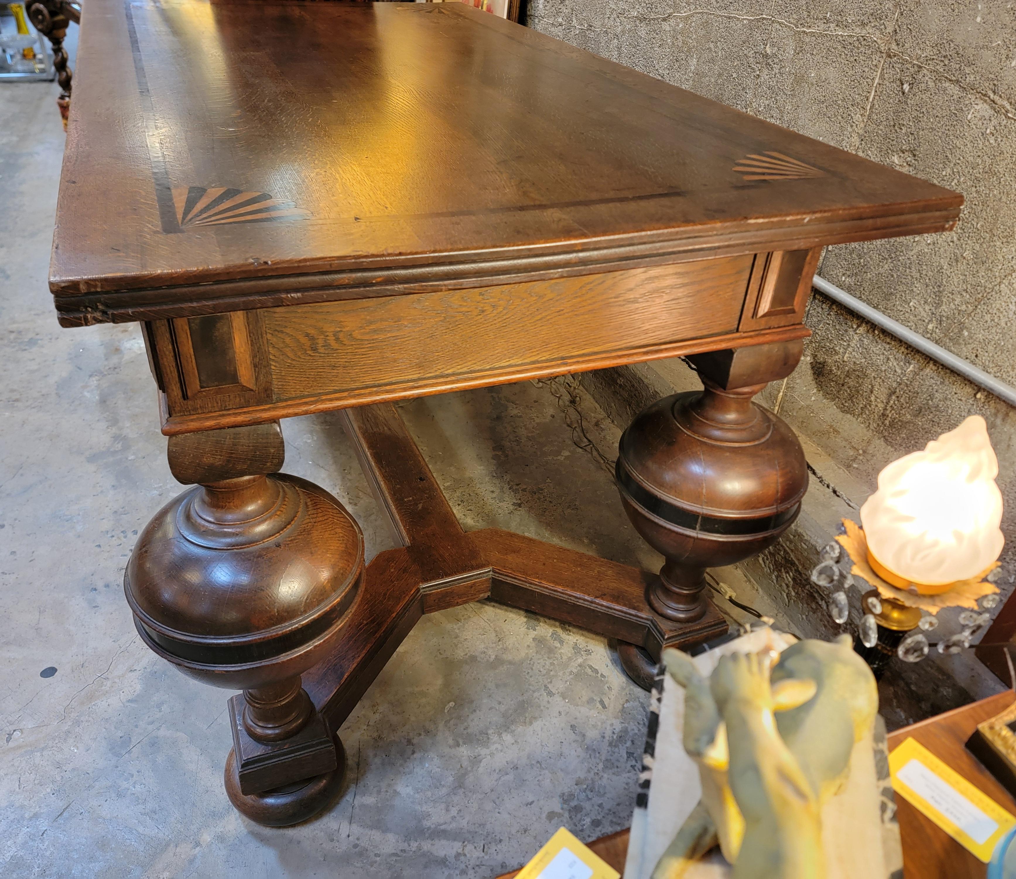 Jacobean Oak Desk / Library Table Early 20th Century For Sale 4