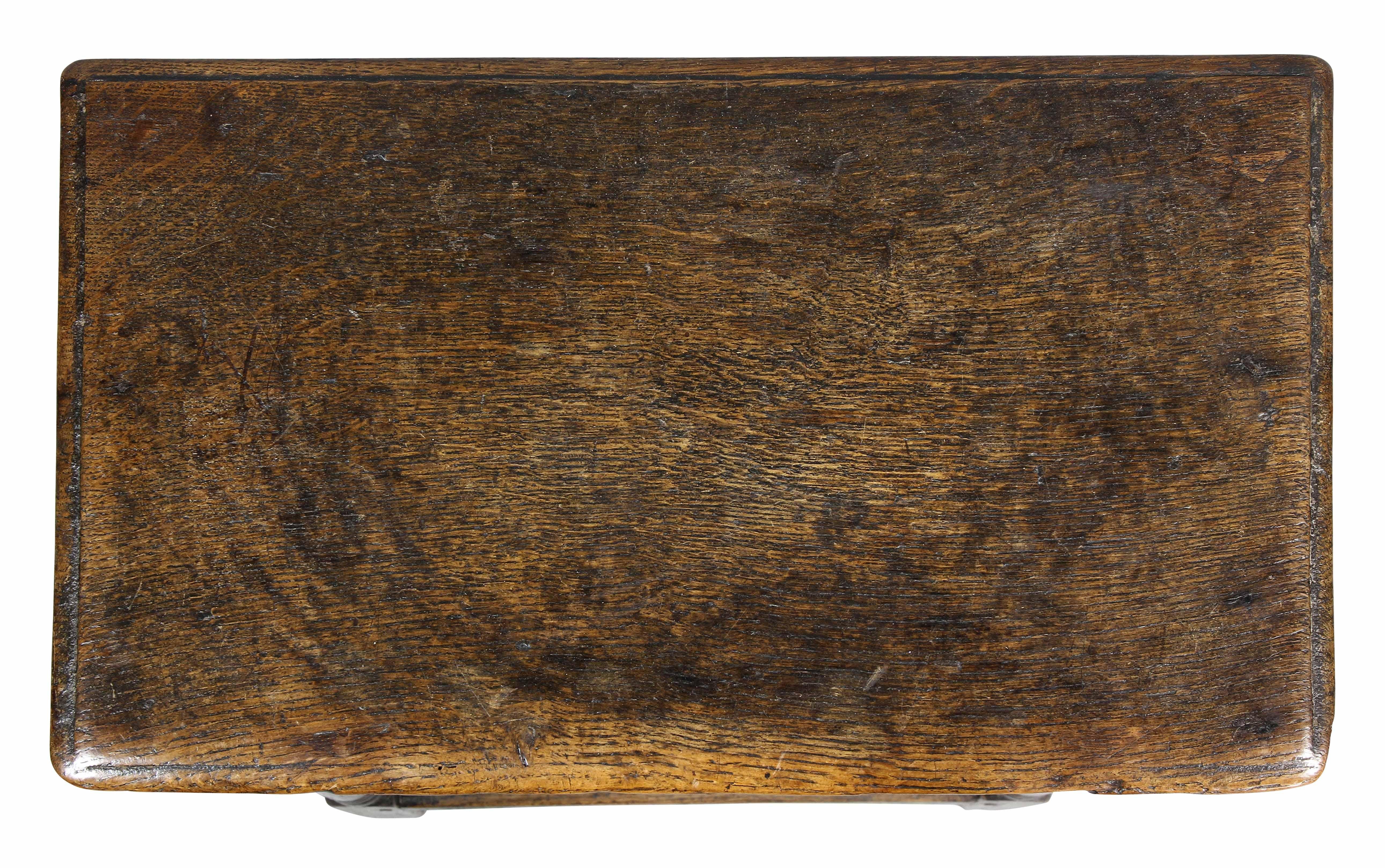 English Jacobean Oak Joined Stool or Box