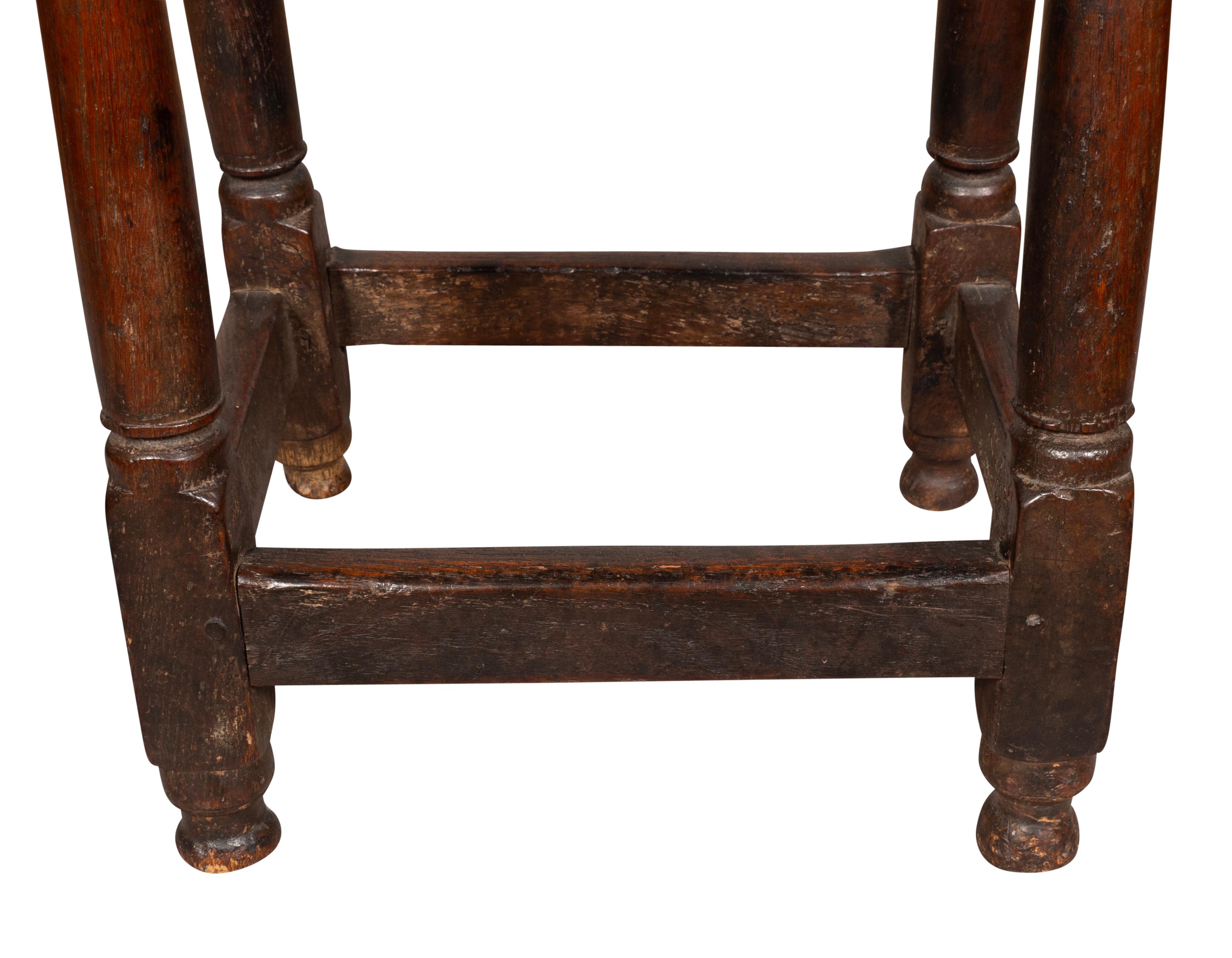 Jacobean Oak Joint Stool For Sale 2