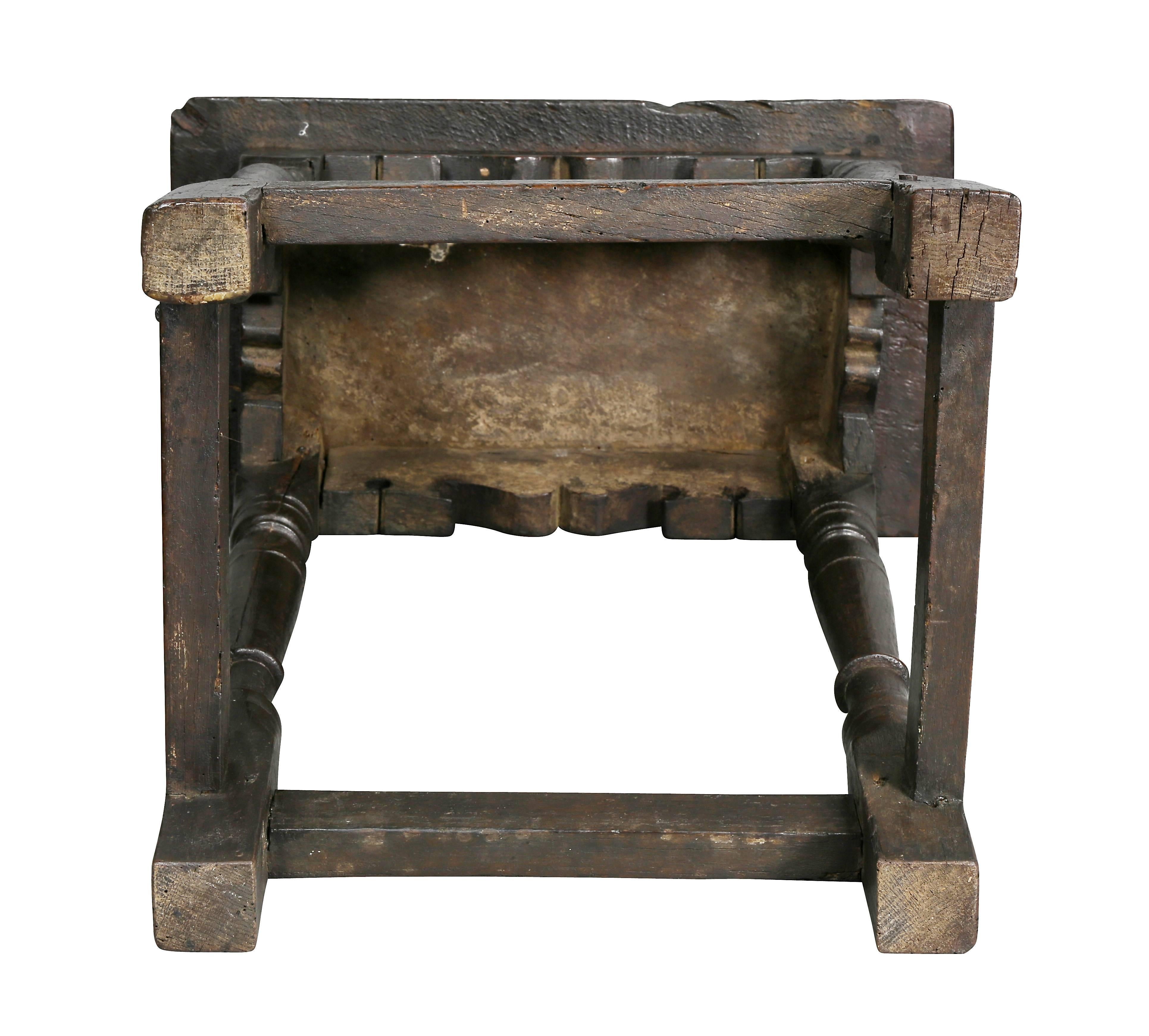 Jacobean Oak Joint Stool 3