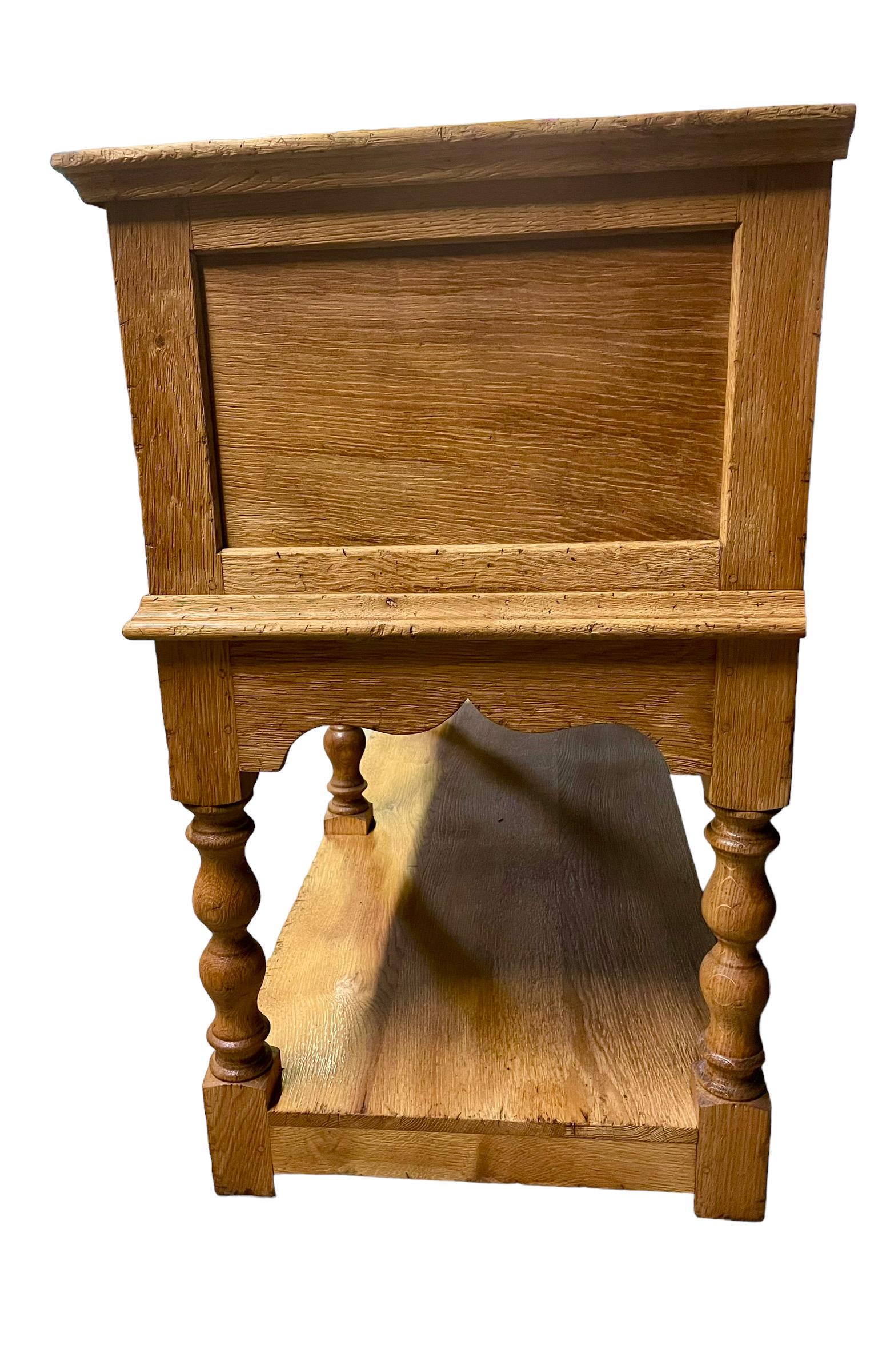 Jacobean Revival Oak Sideboard Dresser Base For Sale 4