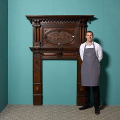 Jacobean Period Carved Oak Mantel