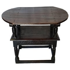Antique Jacobean Period Oak Table/Chair