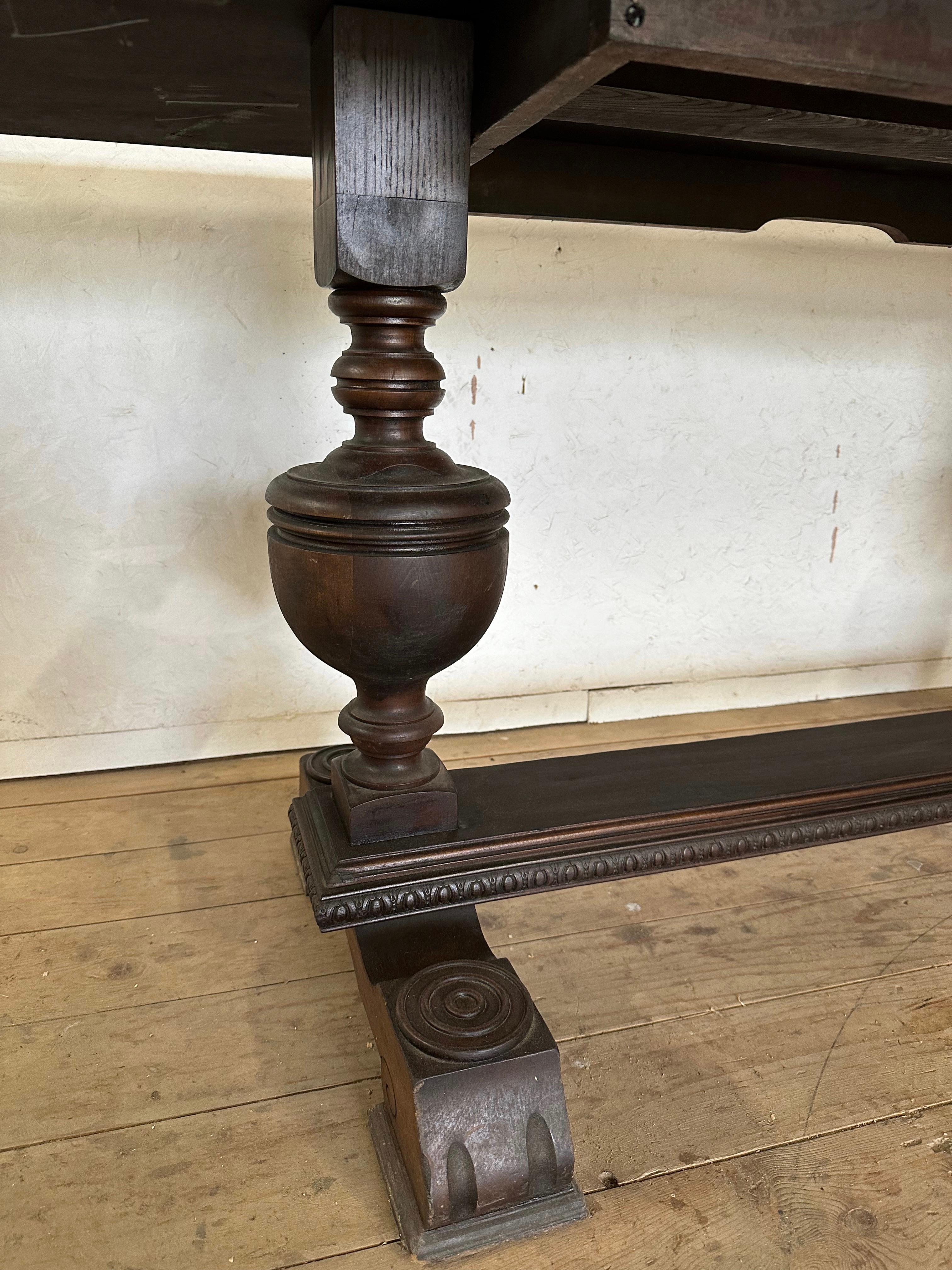 Jacobean Style Refectory Table For Sale 1