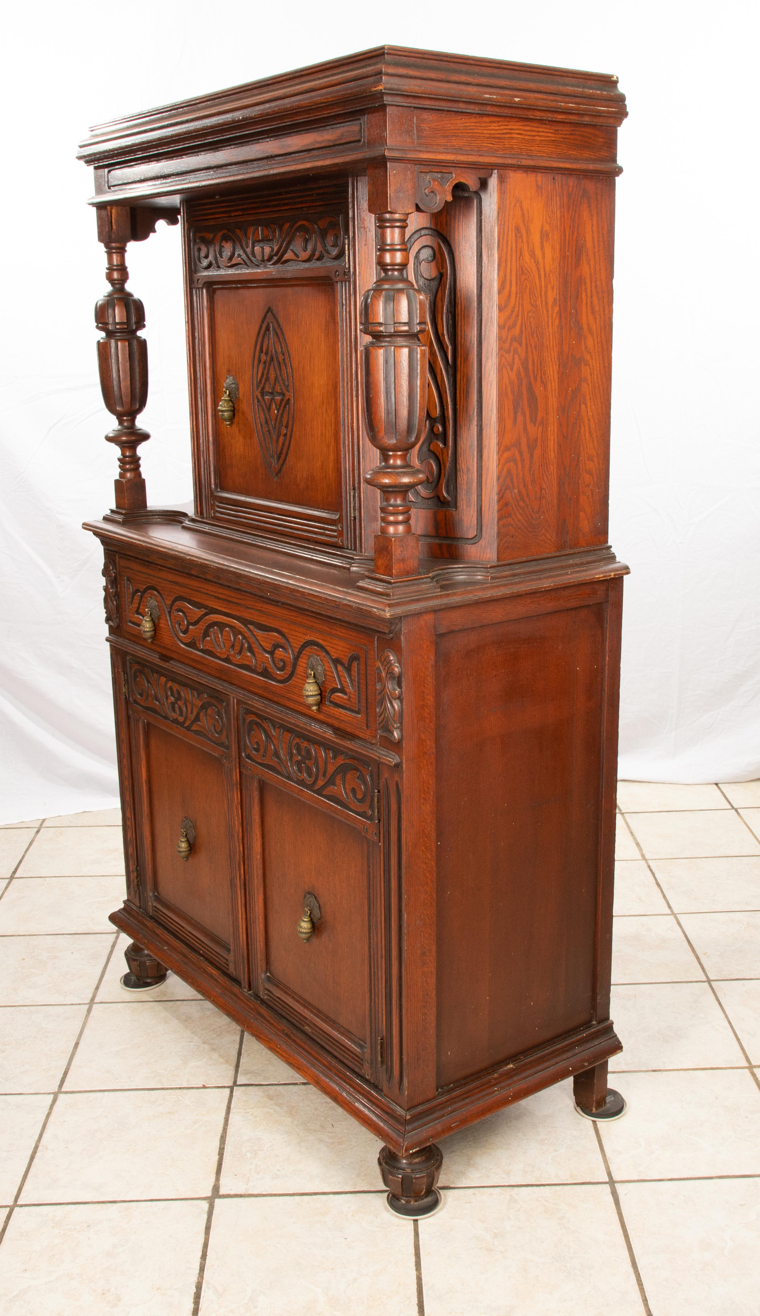 Jacobean Revival Court Cupboard For Sale 1