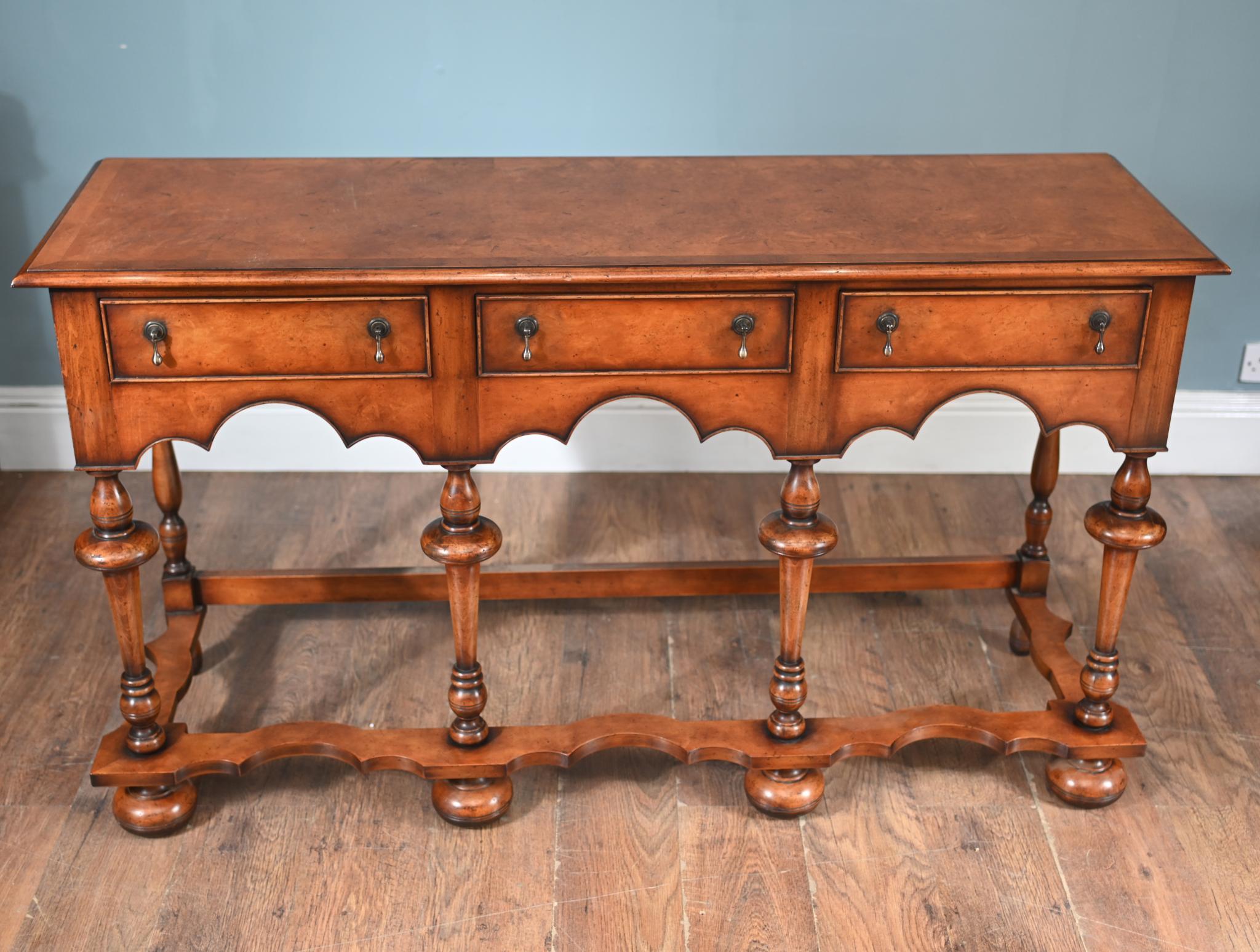 Jacobean Revival Dresser Walnut Server Tables Farmhouse For Sale 8