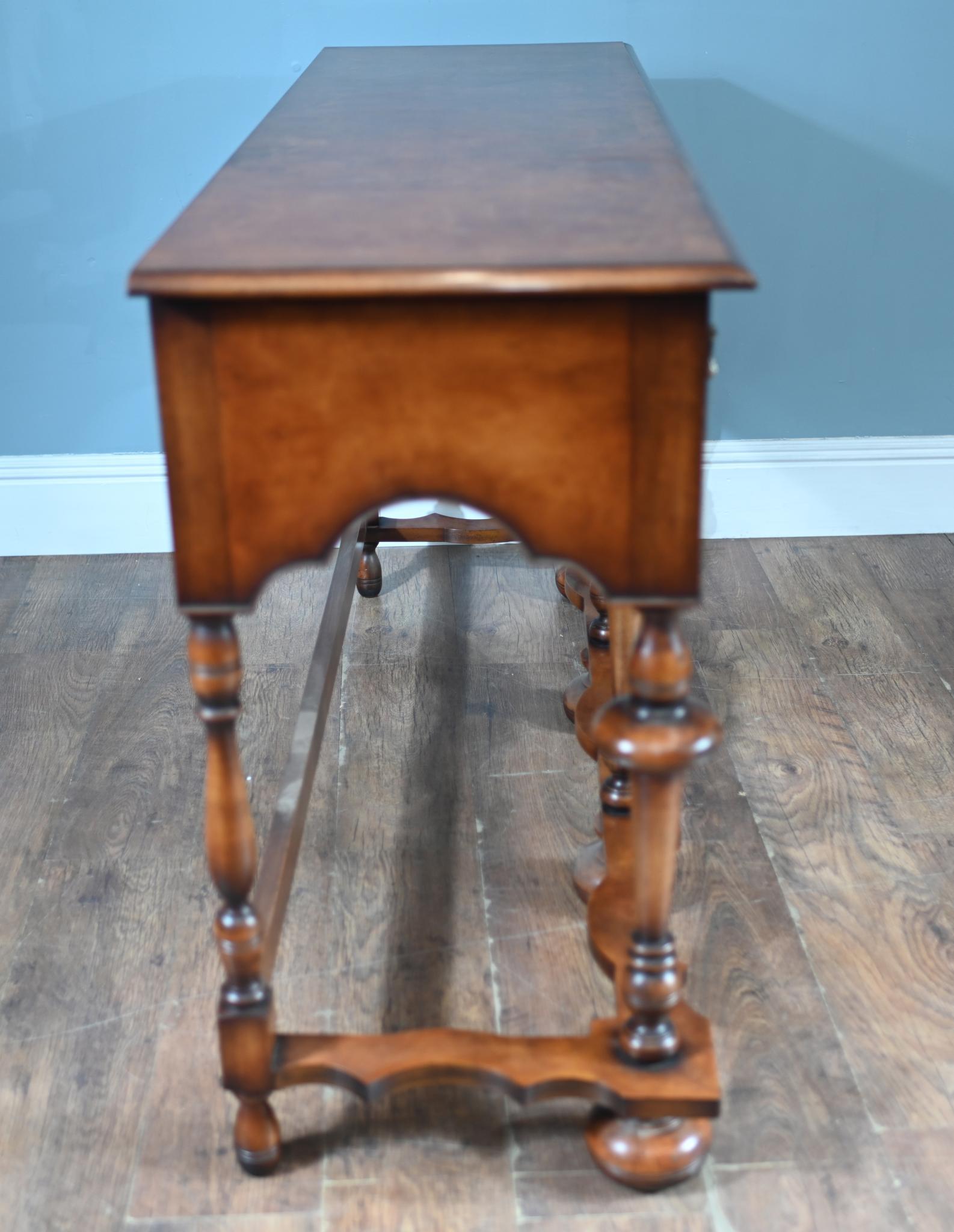 Late 20th Century Jacobean Revival Dresser Walnut Server Tables Farmhouse For Sale