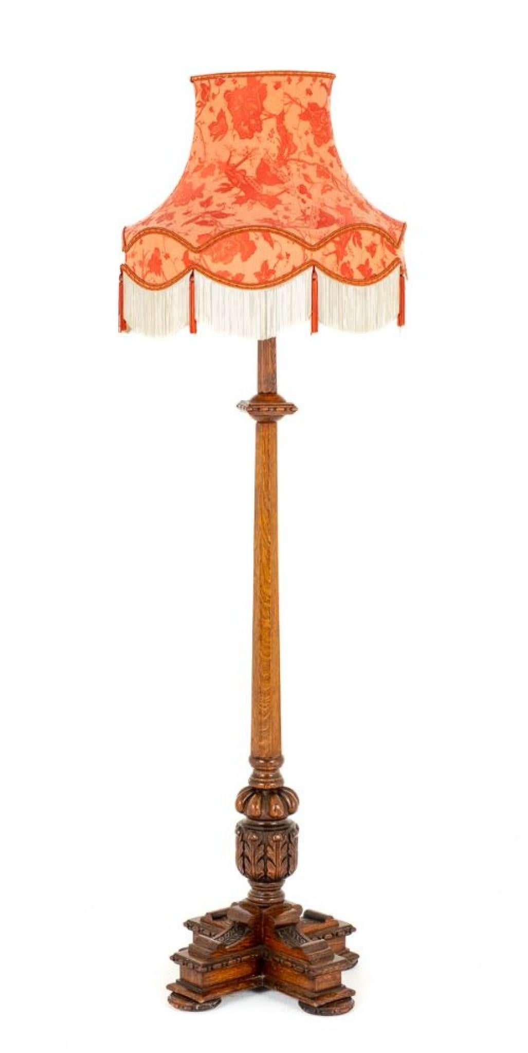 Jacobean Revival Lamp Stand Floor Lamp Light 3