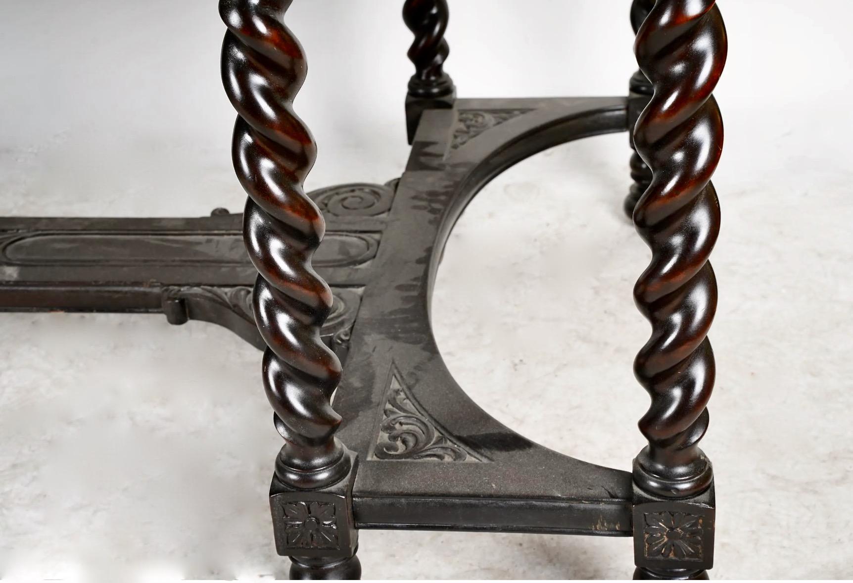 Jacobean Revival Library Table, Waring and Gillow Attributed In Good Condition In Pasadena, CA
