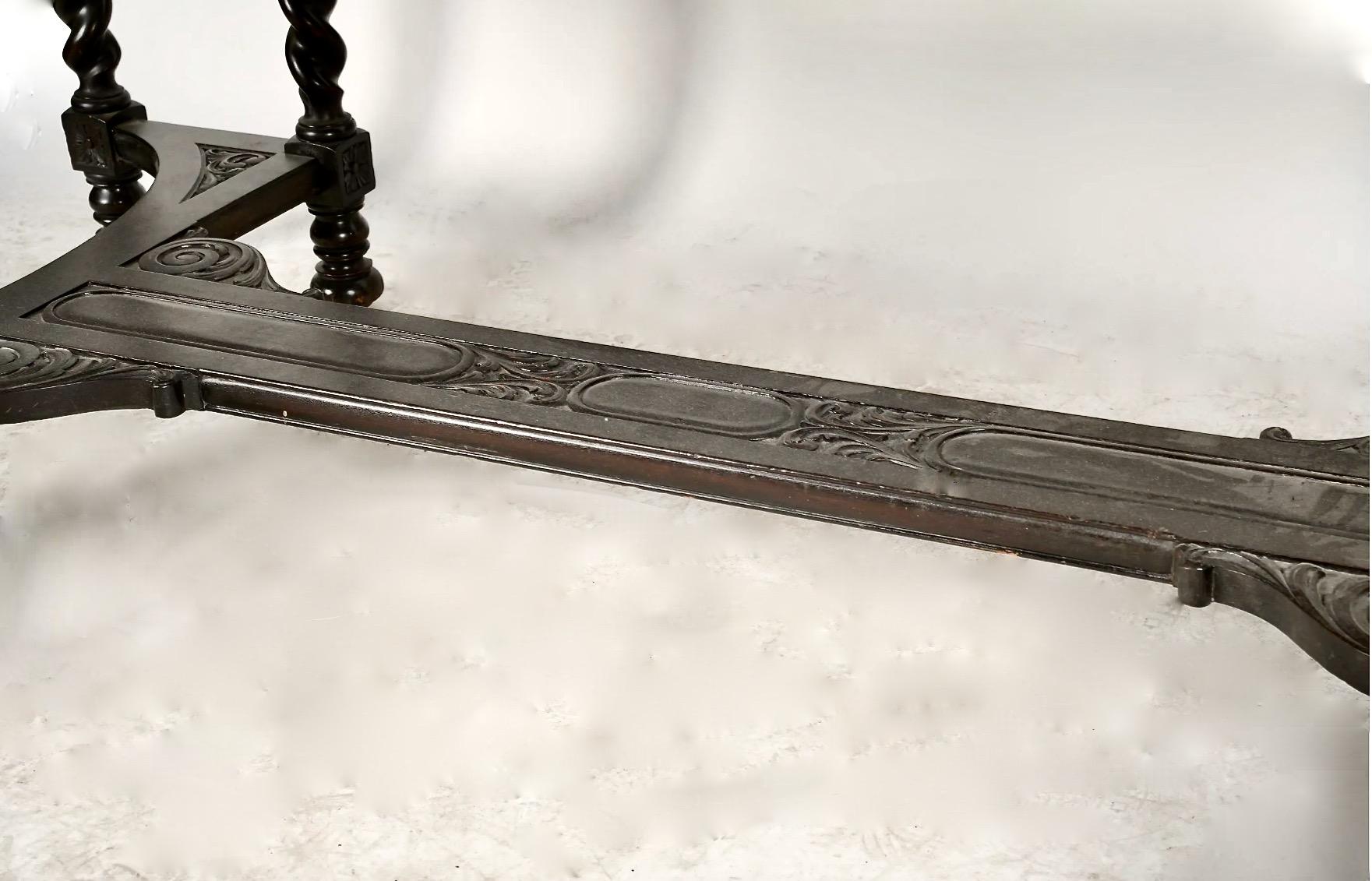 20th Century Jacobean Revival Library Table, Waring and Gillow Attributed