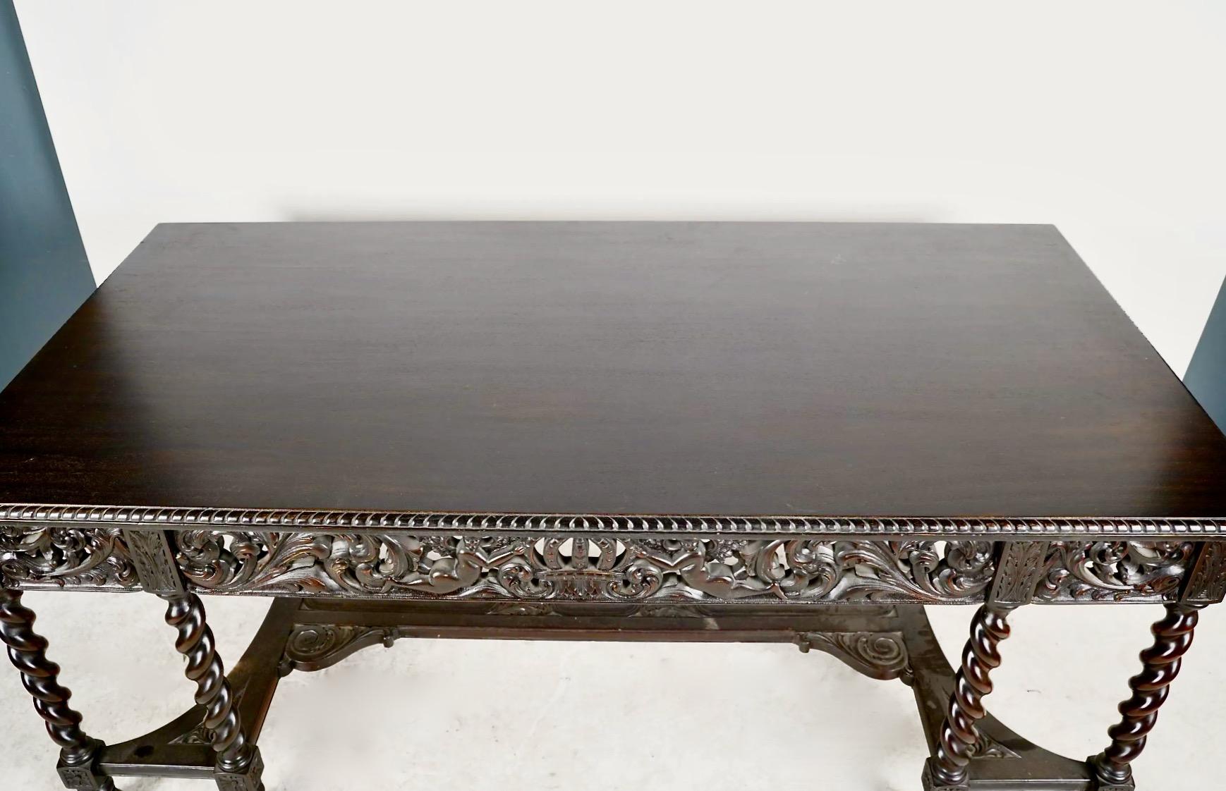 Jacobean Revival Library Table, Waring and Gillow Attributed 2
