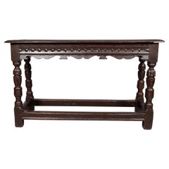 Jacobean Revival Oak Bench