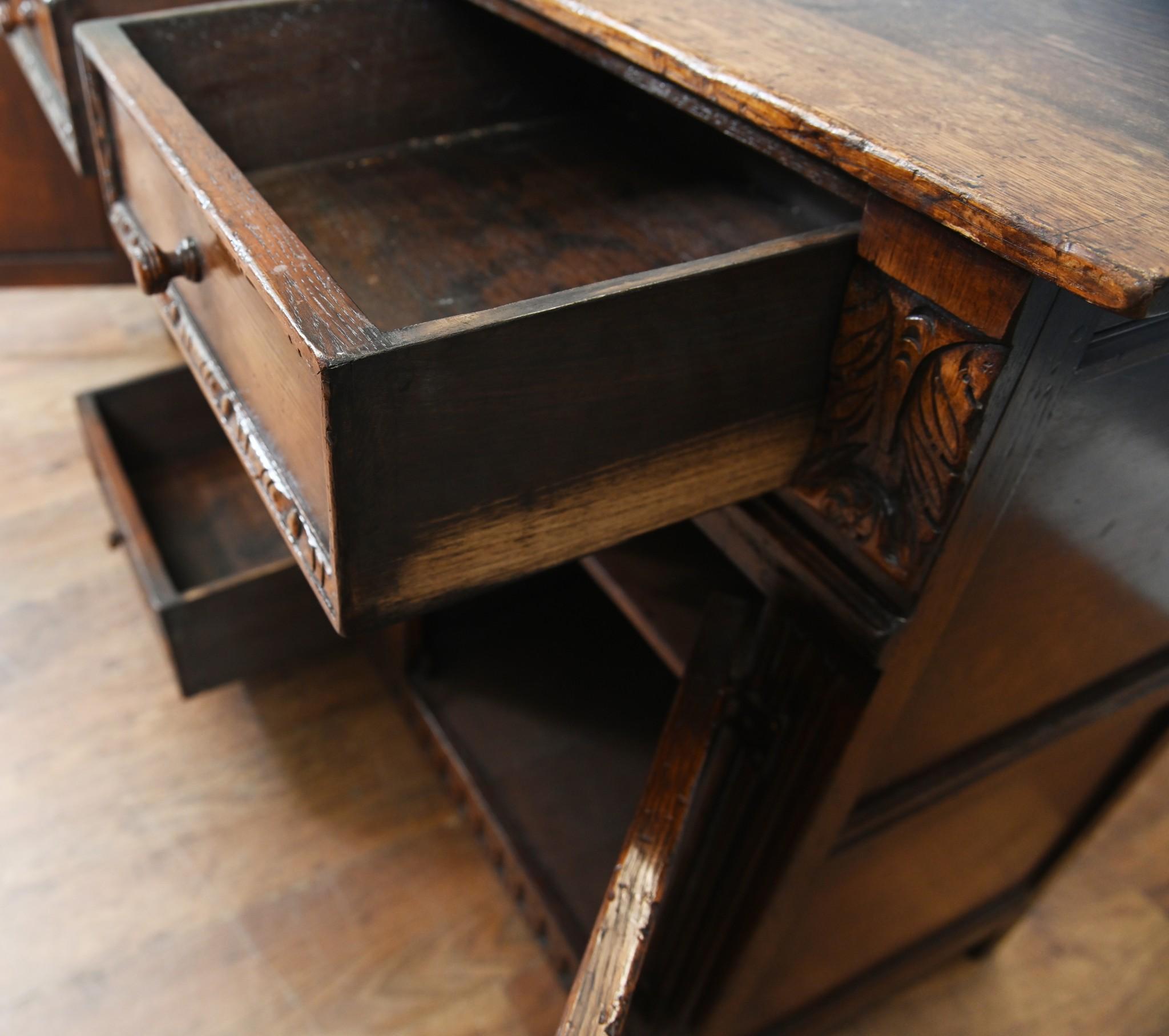 Solid Oak sideboard in the Jacobean style
Circa 1920
Great for a farmhouse look and has a lovely patina and finish to the oak
Features six drawers and two side cabinets so plenty of storage
Bought from a private house sale in London’s Queen’s