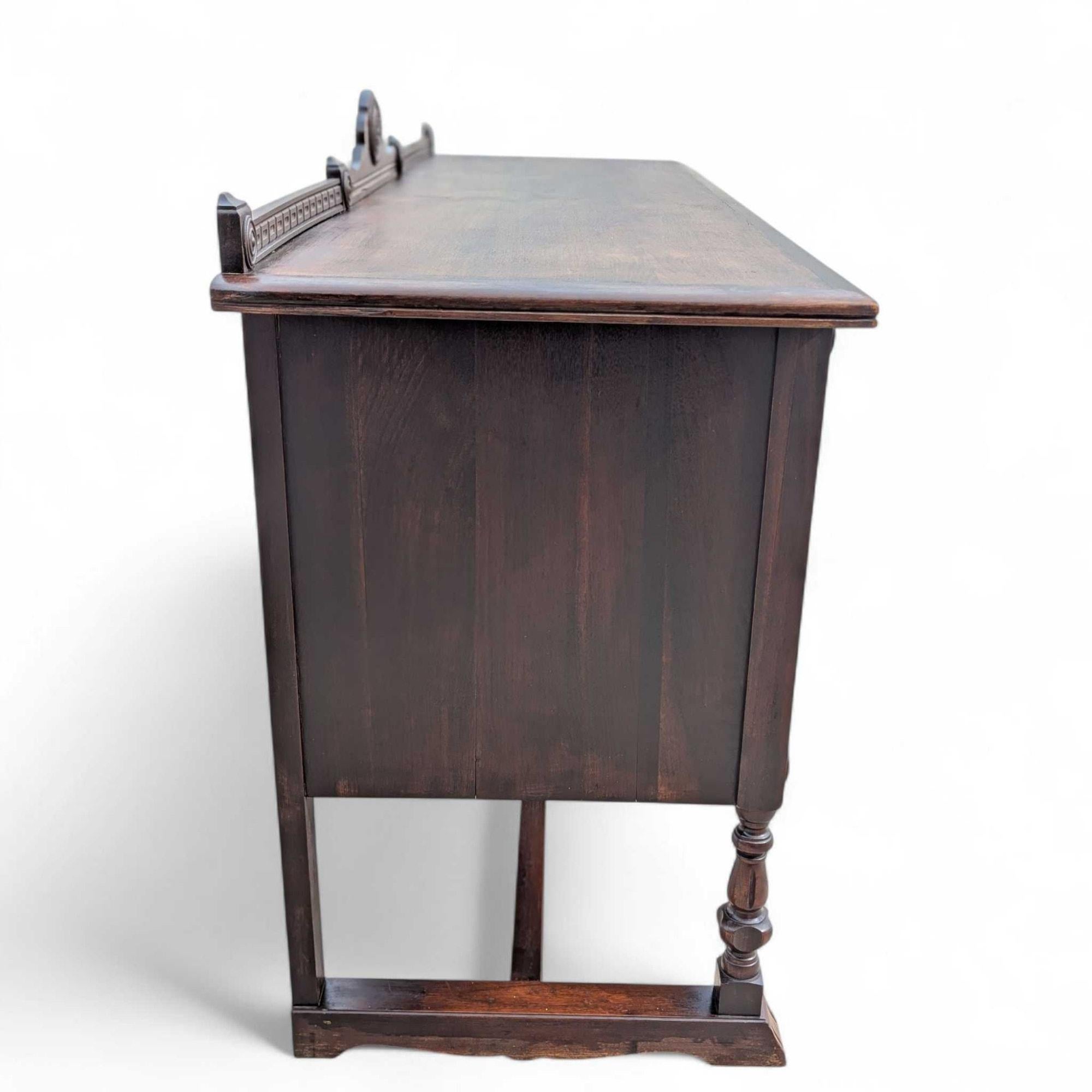 Unknown Jacobean Revival Sideboard by Baker Furniture, Early 20th Century Walnut Buffet For Sale