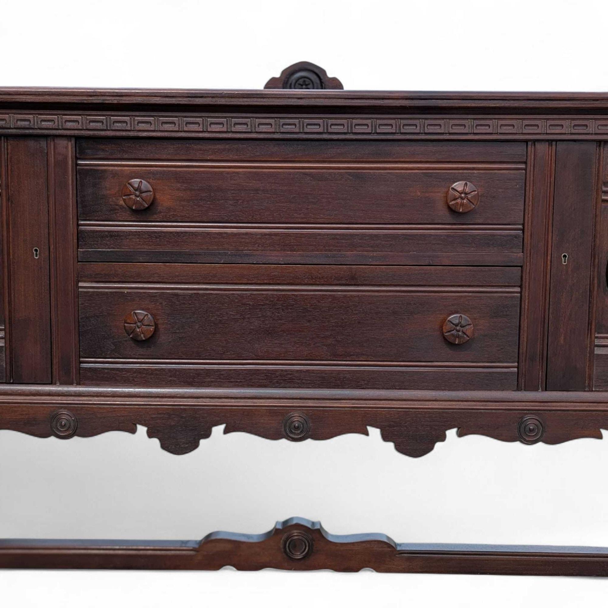 Jacobean Revival Sideboard by Baker Furniture, Early 20th Century Walnut Buffet For Sale 2