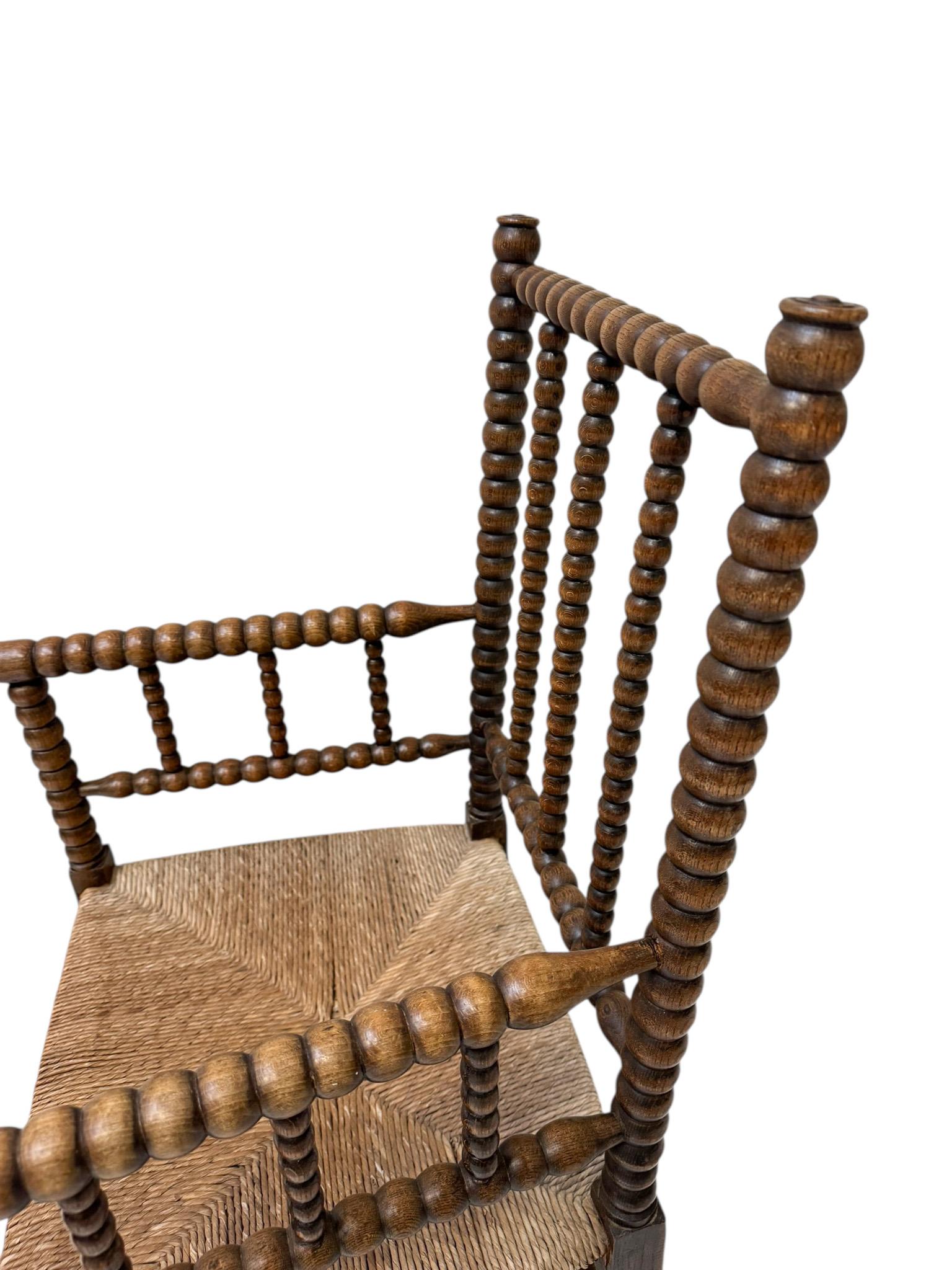 Néerlandais Fauteuil à bobines de style jacobéen, années 1900 en vente