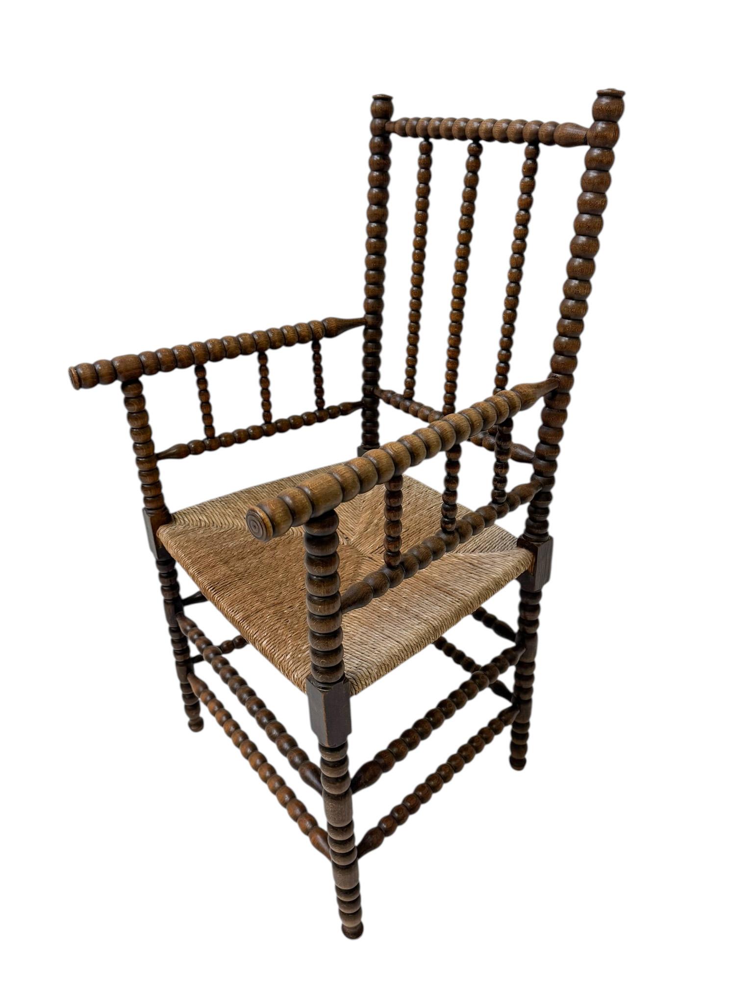 Fauteuil à bobines de style jacobéen, années 1900 en vente 2