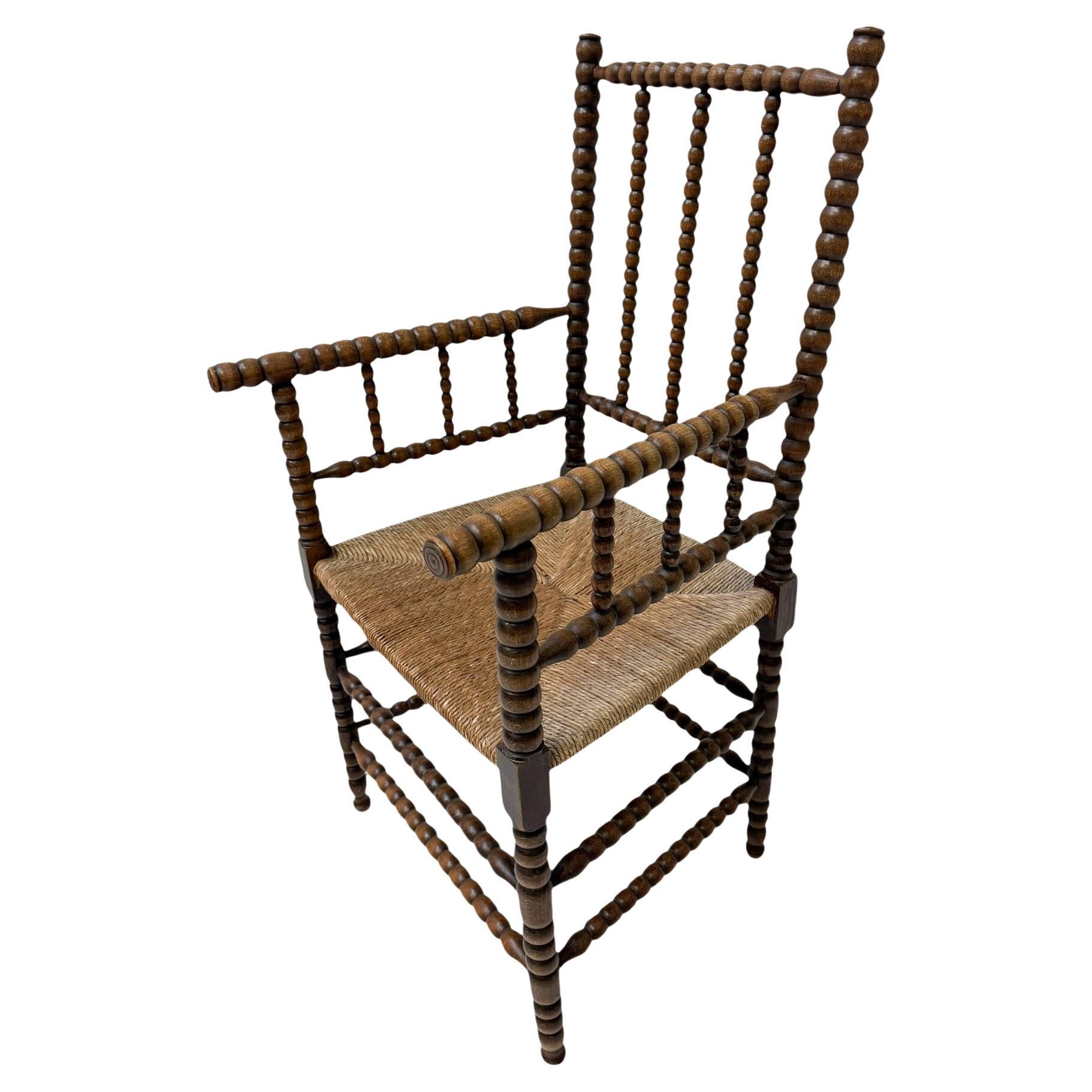 Jacobean Style Bobbin Armchair, 1900s