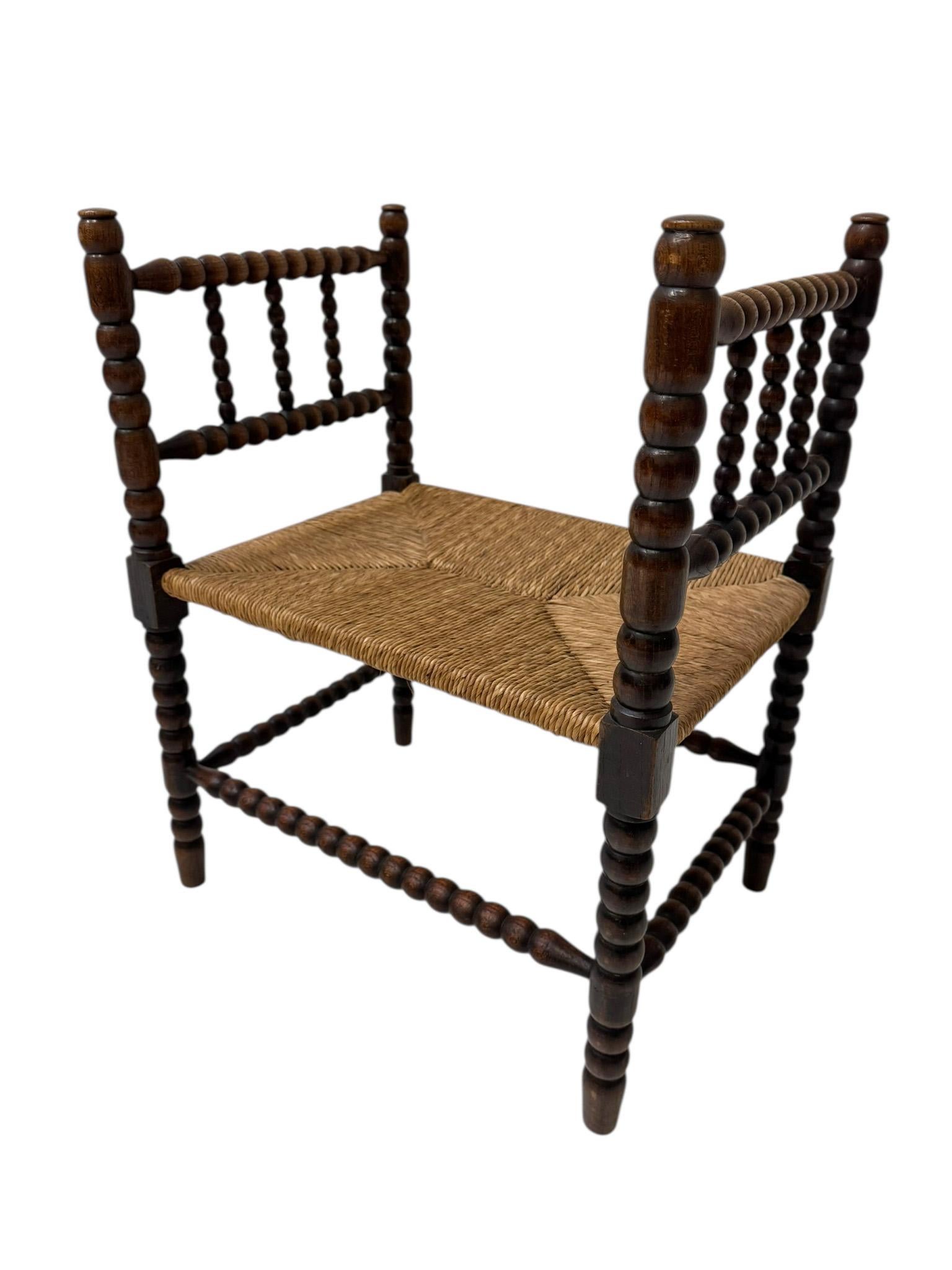 Jacobean Style Bobbin Stool, 1900s For Sale 1
