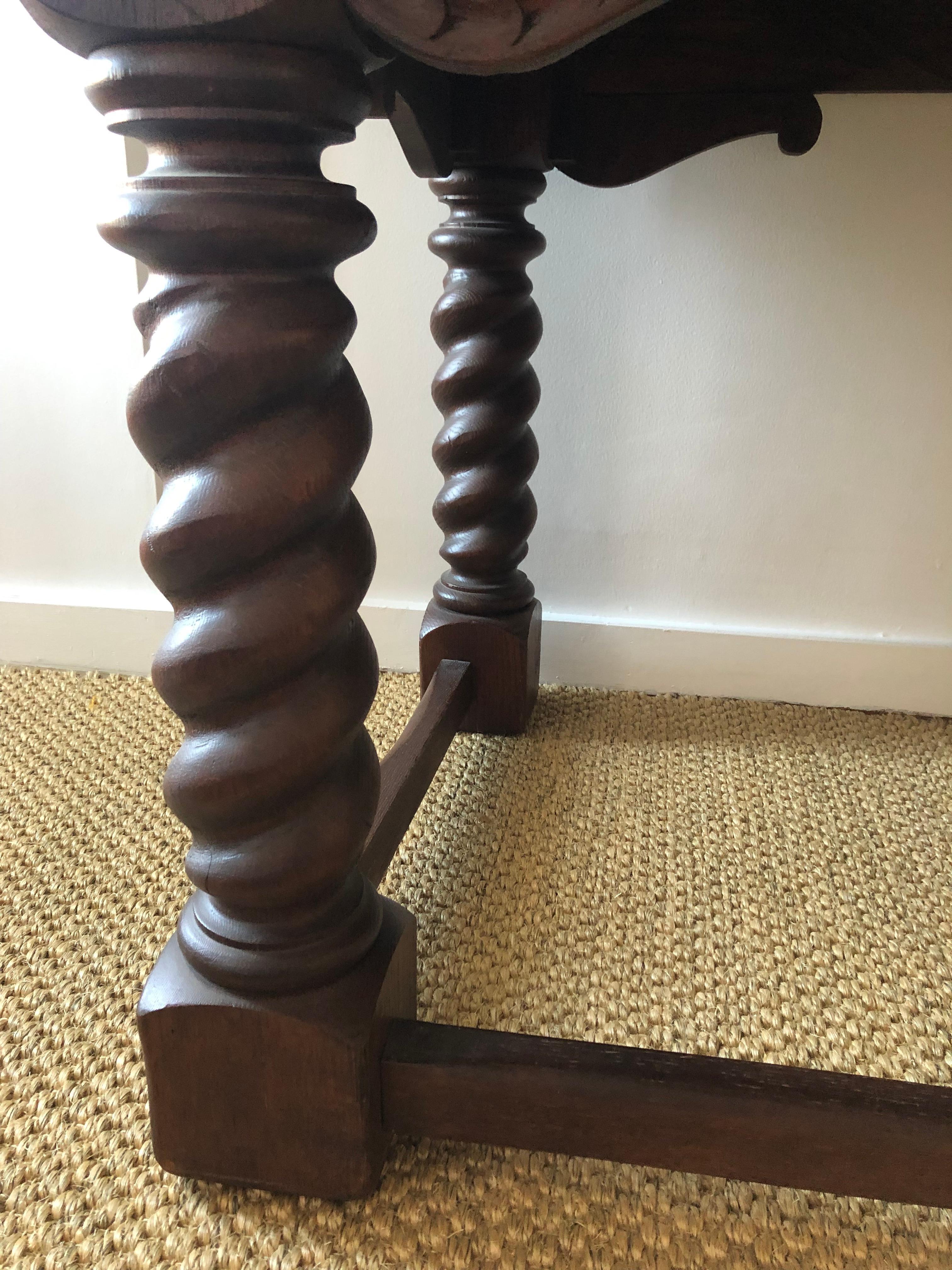 Jacobean Style Carved Oak Refectory Table 4