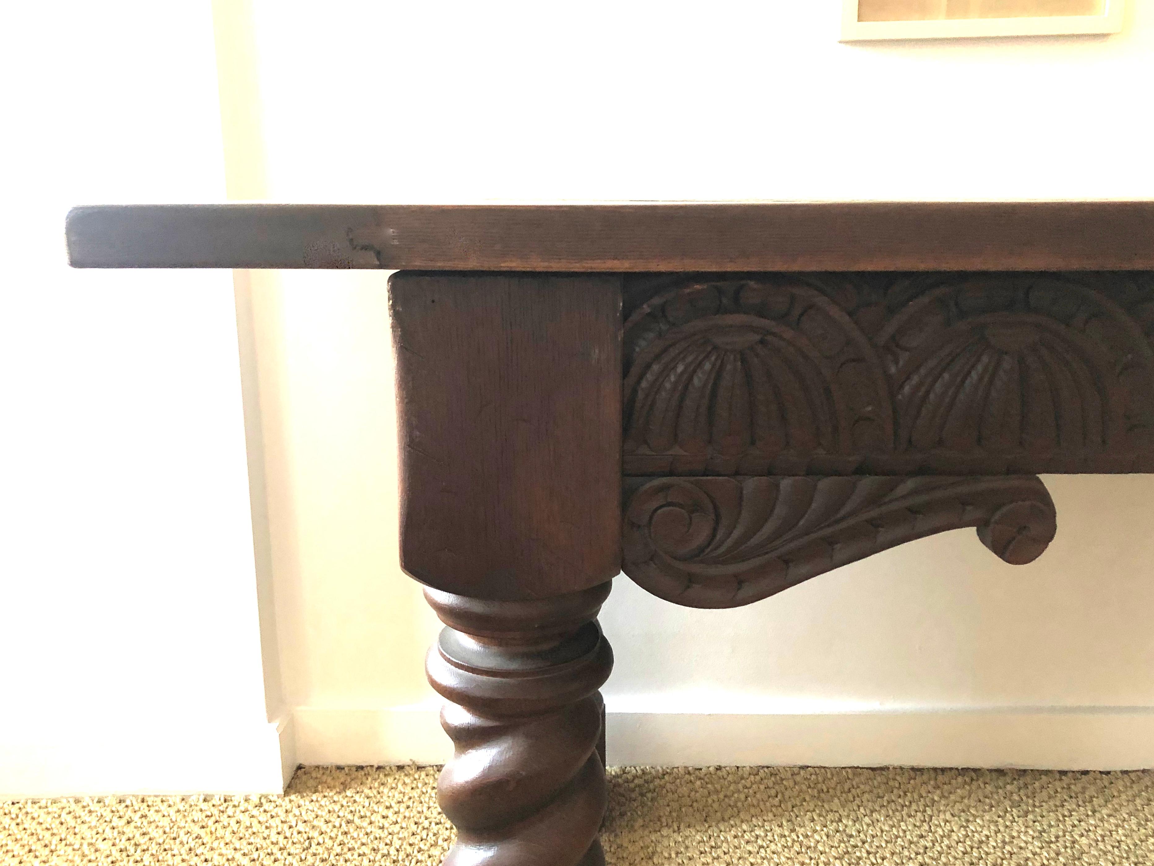 Jacobean Style Carved Oak Refectory Table 2