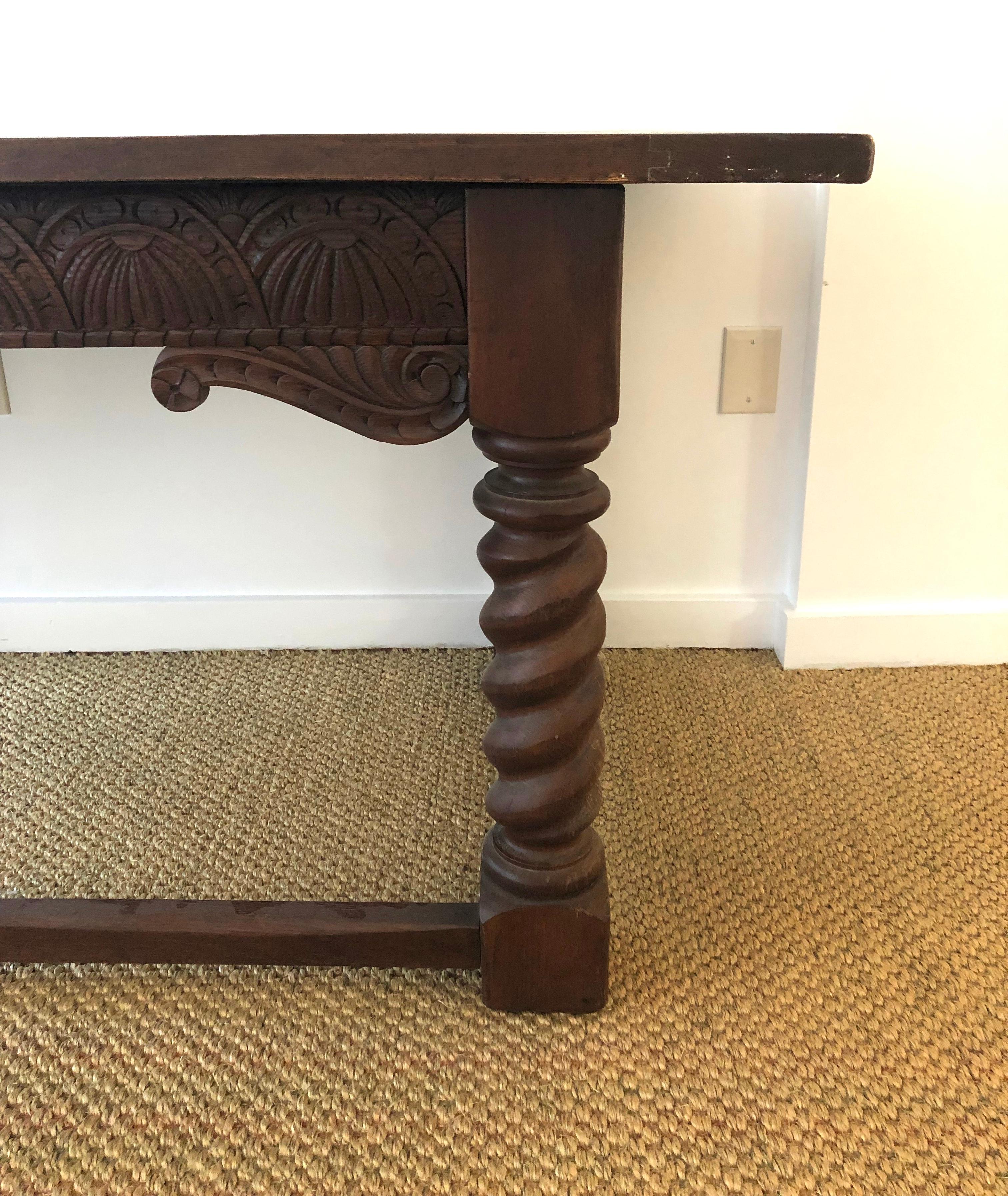 Jacobean Style Carved Oak Refectory Table 3