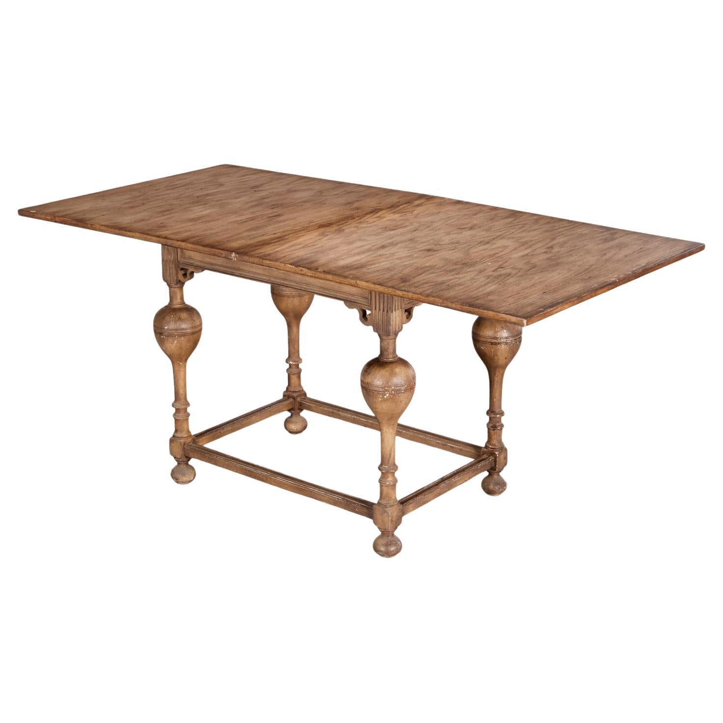 Jacobean Style Cerused Oak Extension Table, Baker Furniture (Attrib.)