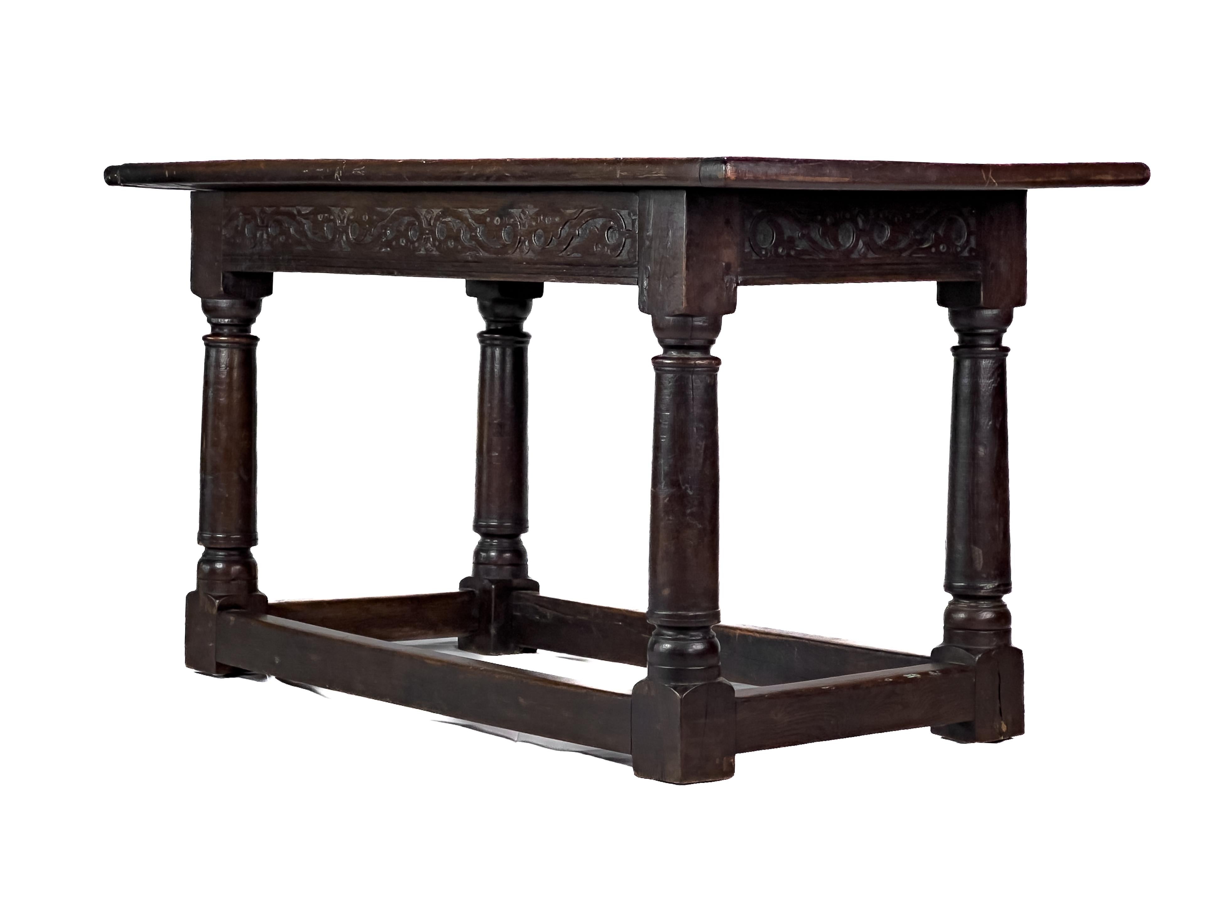 Jacobean Style English Oak Table, circa 1810 8