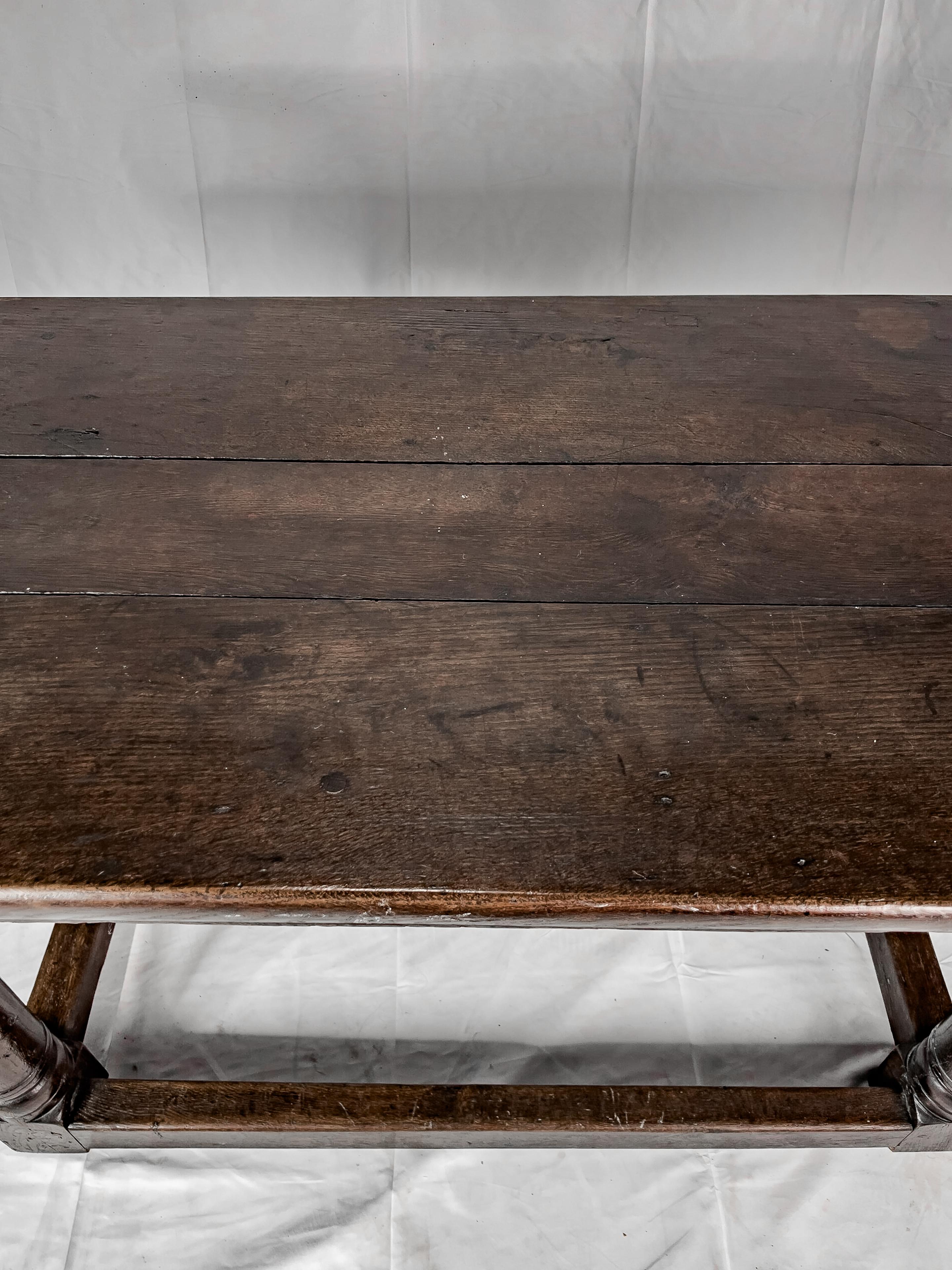 Jacobean Style English Oak Table, circa 1810 3