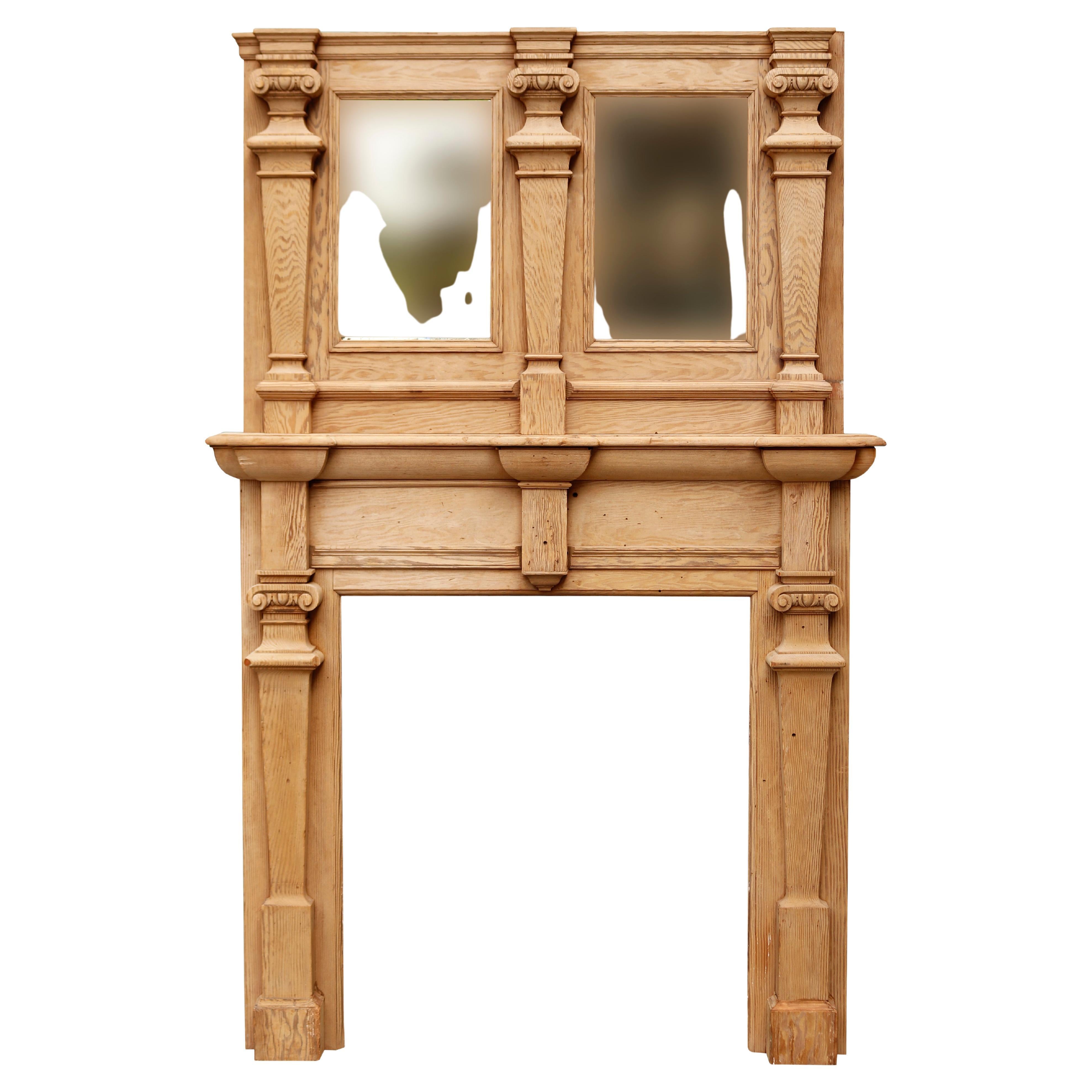 Antique Jacobean Fireplace Mantel For Sale at 1stDibs