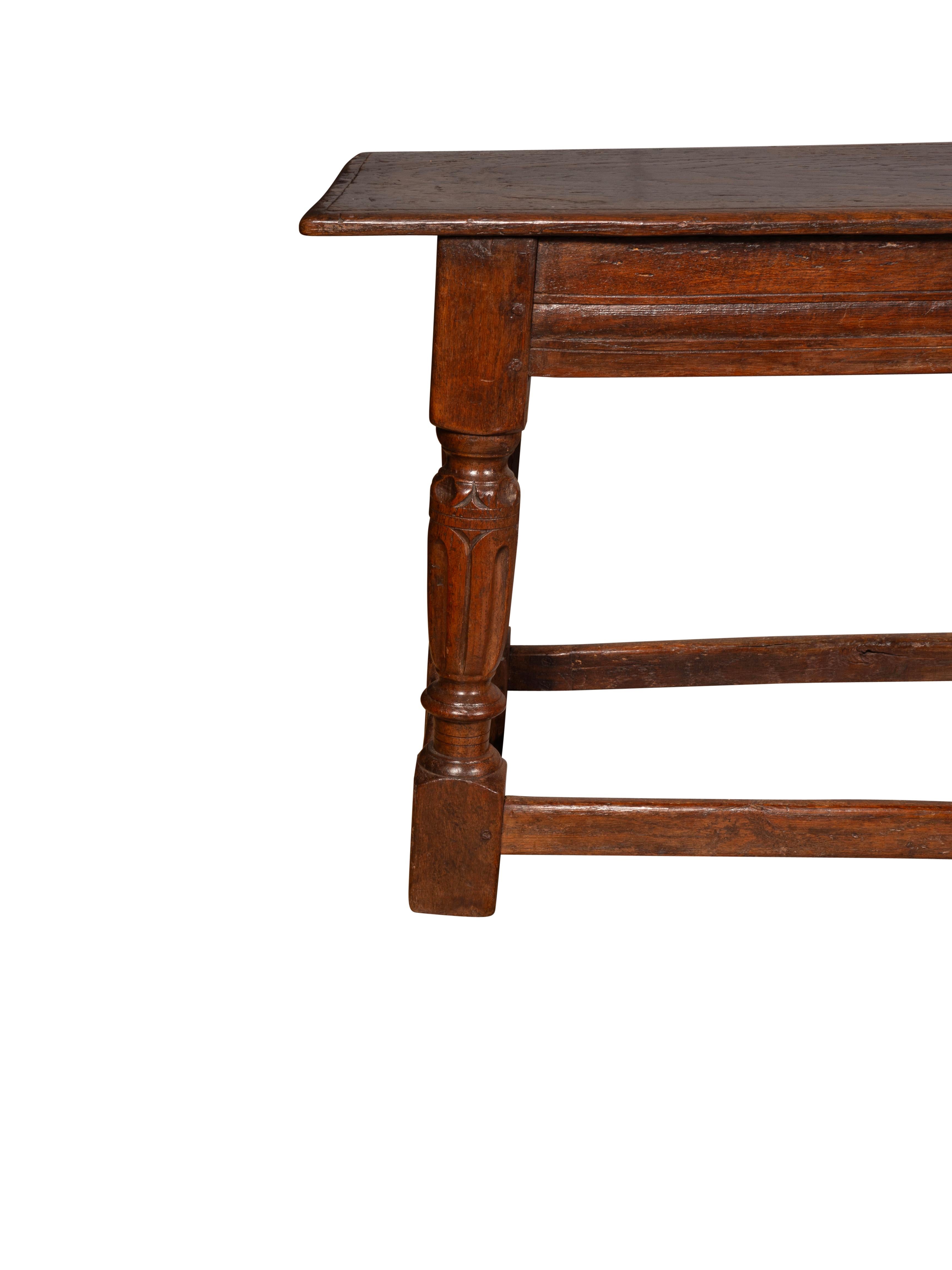 Jacobean Style Oak Bench For Sale 2