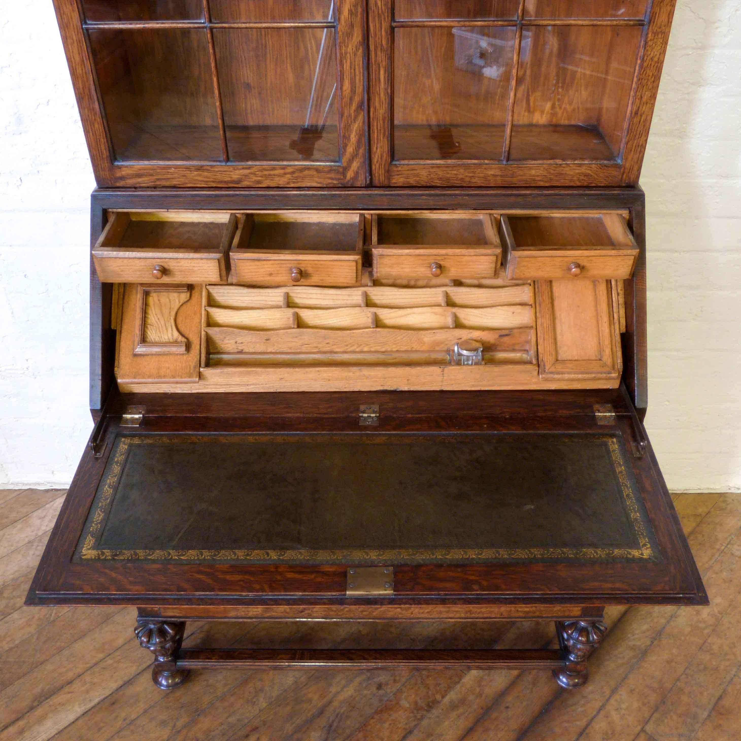 edwardian bureau bookcase