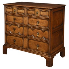 Used Jacobean style oak chest of drawers