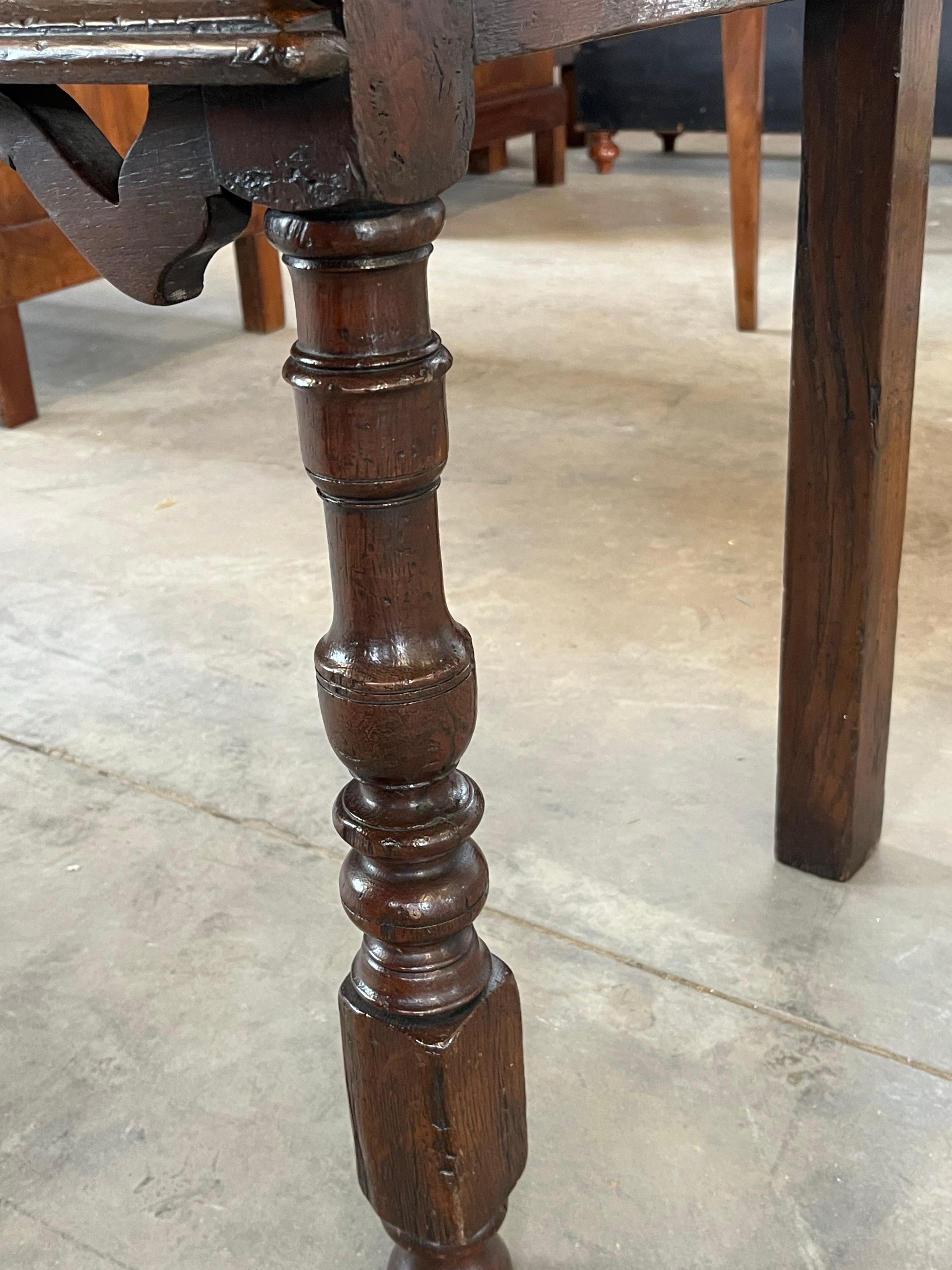 19th Century Jacobean Style Oak Dresser Base / Console Table For Sale
