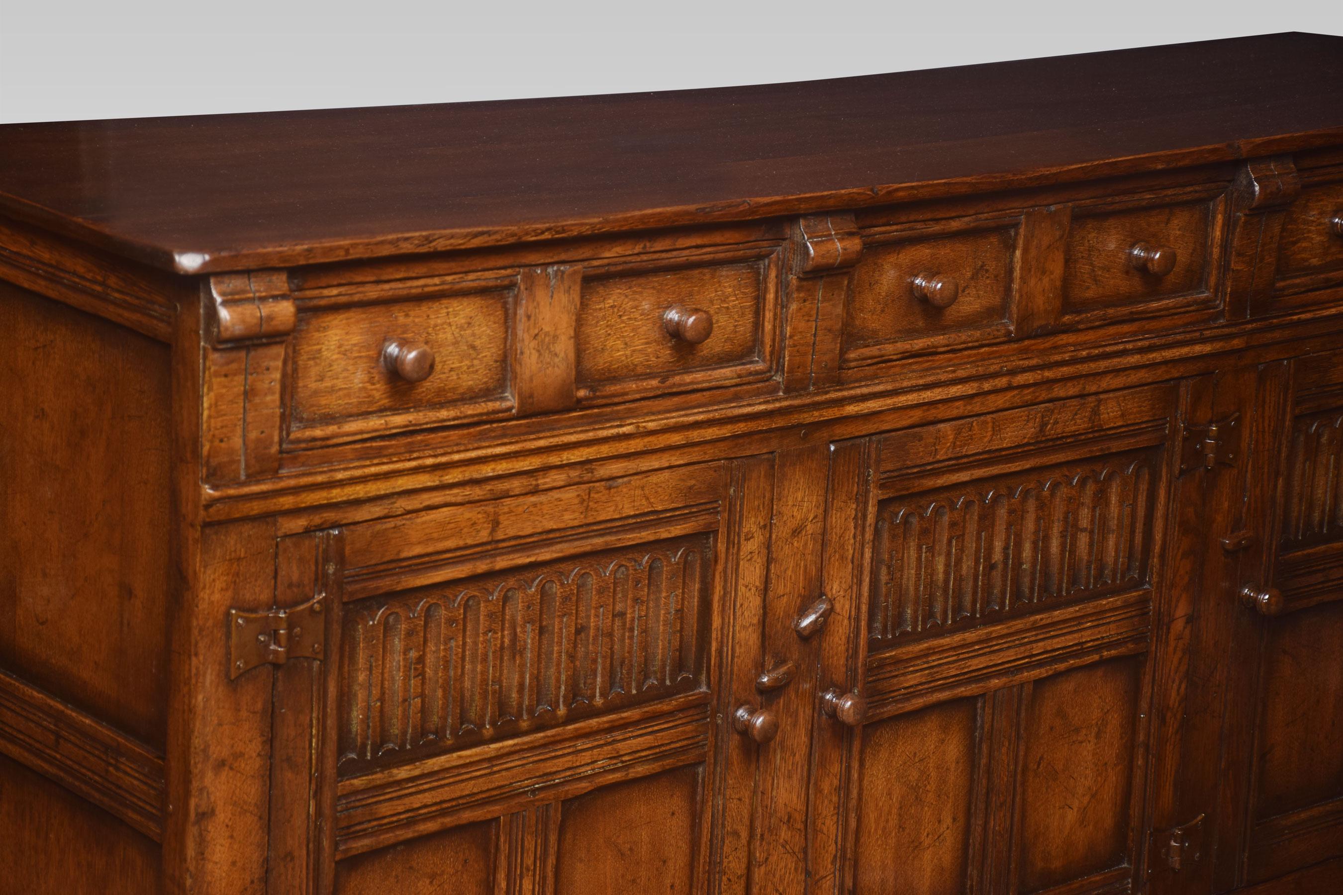 British Jacobean Style Oak Dresser Base