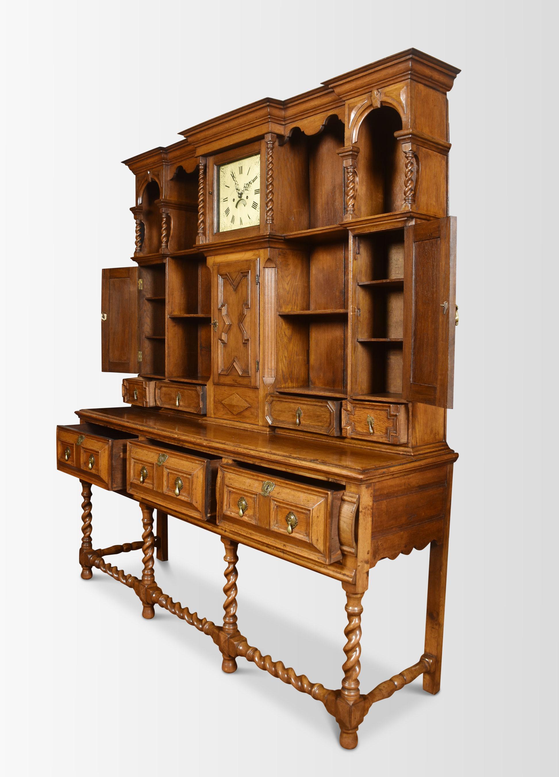 Jacobean Style Oak Dresser In Good Condition For Sale In Cheshire, GB