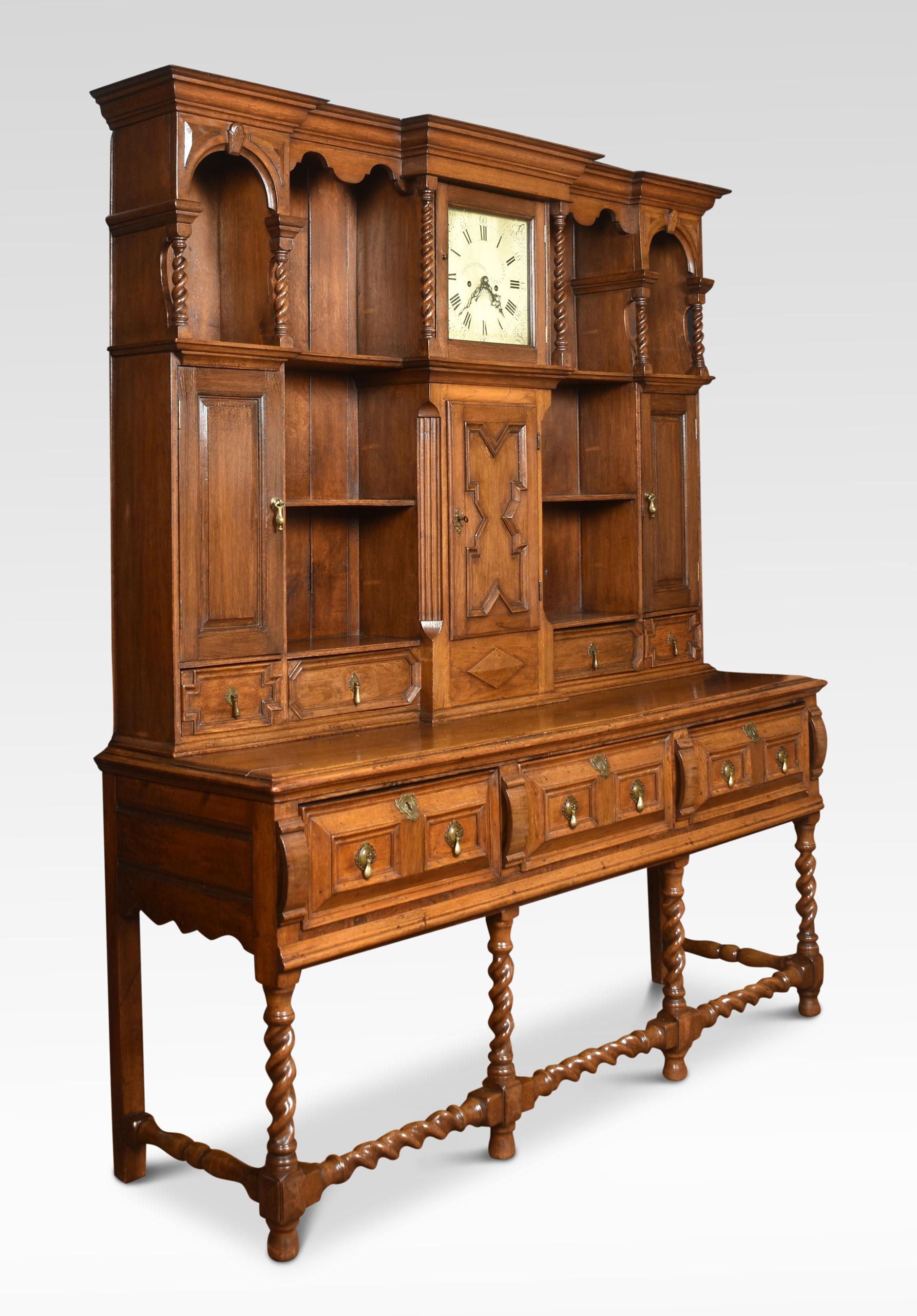 19th Century Jacobean Style Oak Dresser For Sale