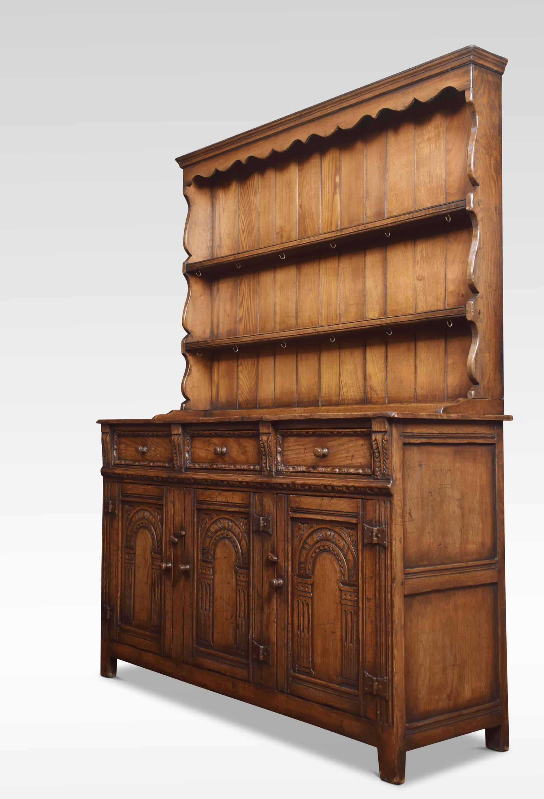 Jacobean Style Oak Dresser For Sale 1
