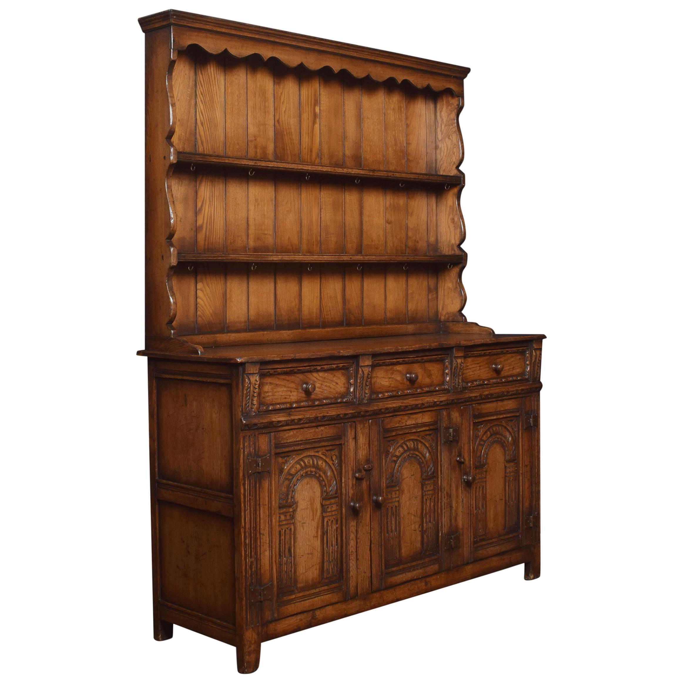 Jacobean Style Oak Dresser For Sale