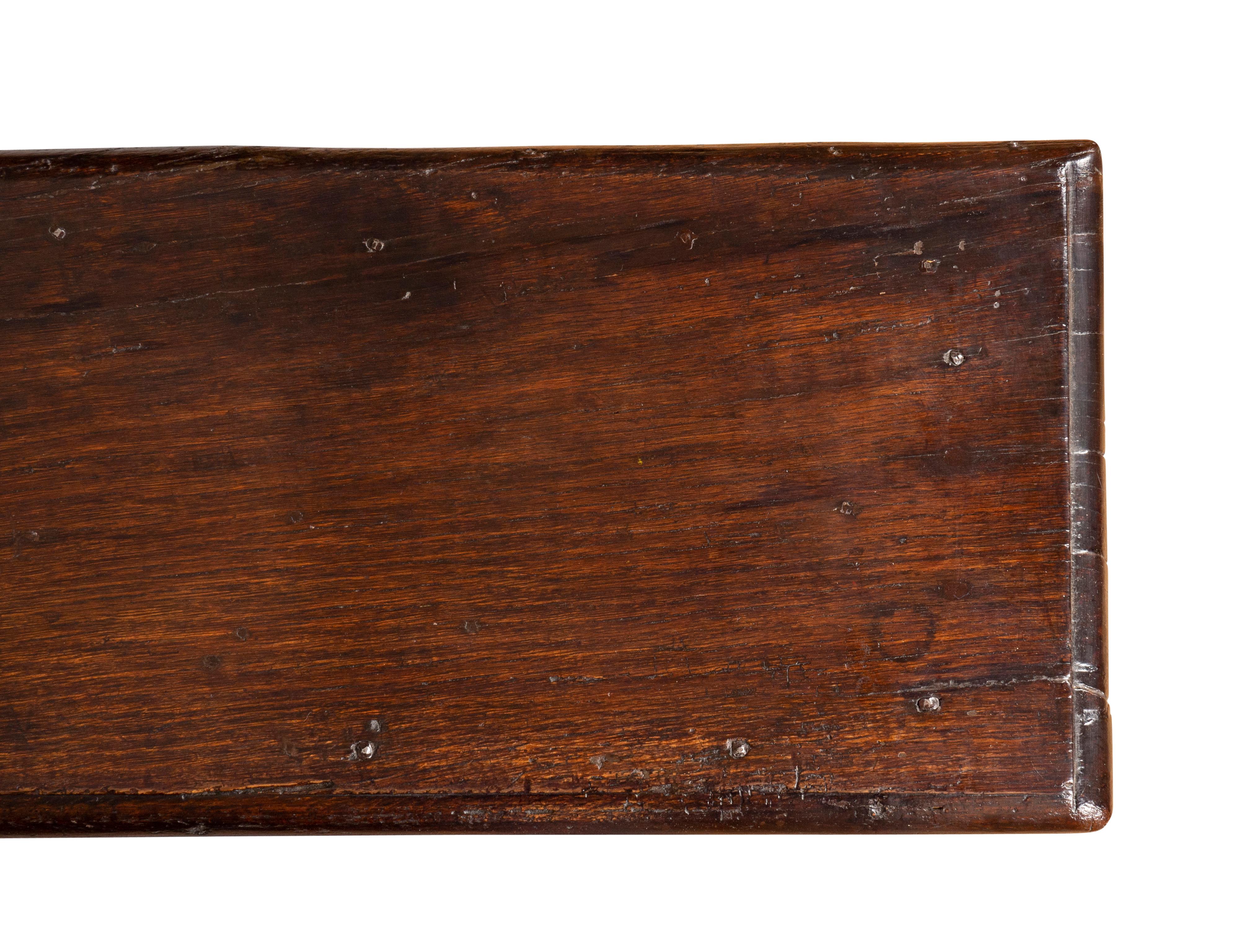 Jacobean Style Oak Long Bench 5