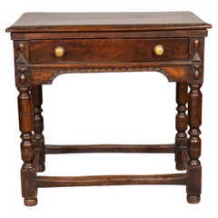 Antique Jacobean Style Oak Side Table