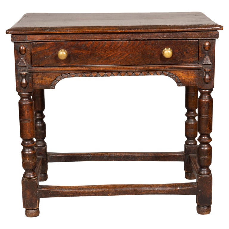 Jacobean Style Oak Side Table at 1stDibs