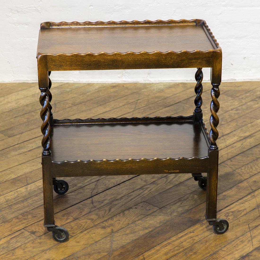 Jacobean Style Oak Tea Trolley In Good Condition In Manchester, GB