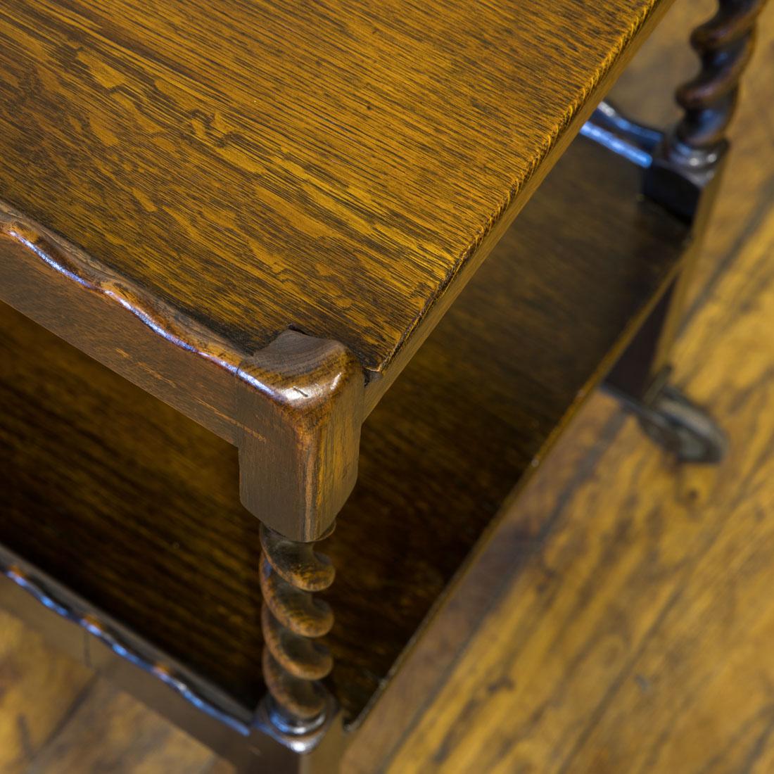 Jacobean Style Oak Tea Trolley 1