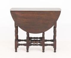 Jacobean Style Rosewood Gate Leg Drop Leaf Table
